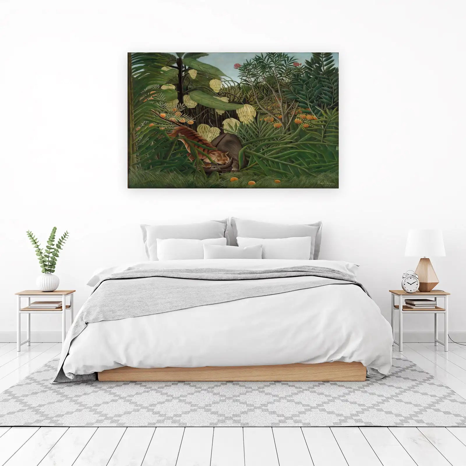 Tiger in a Tropical Storm Wall Art