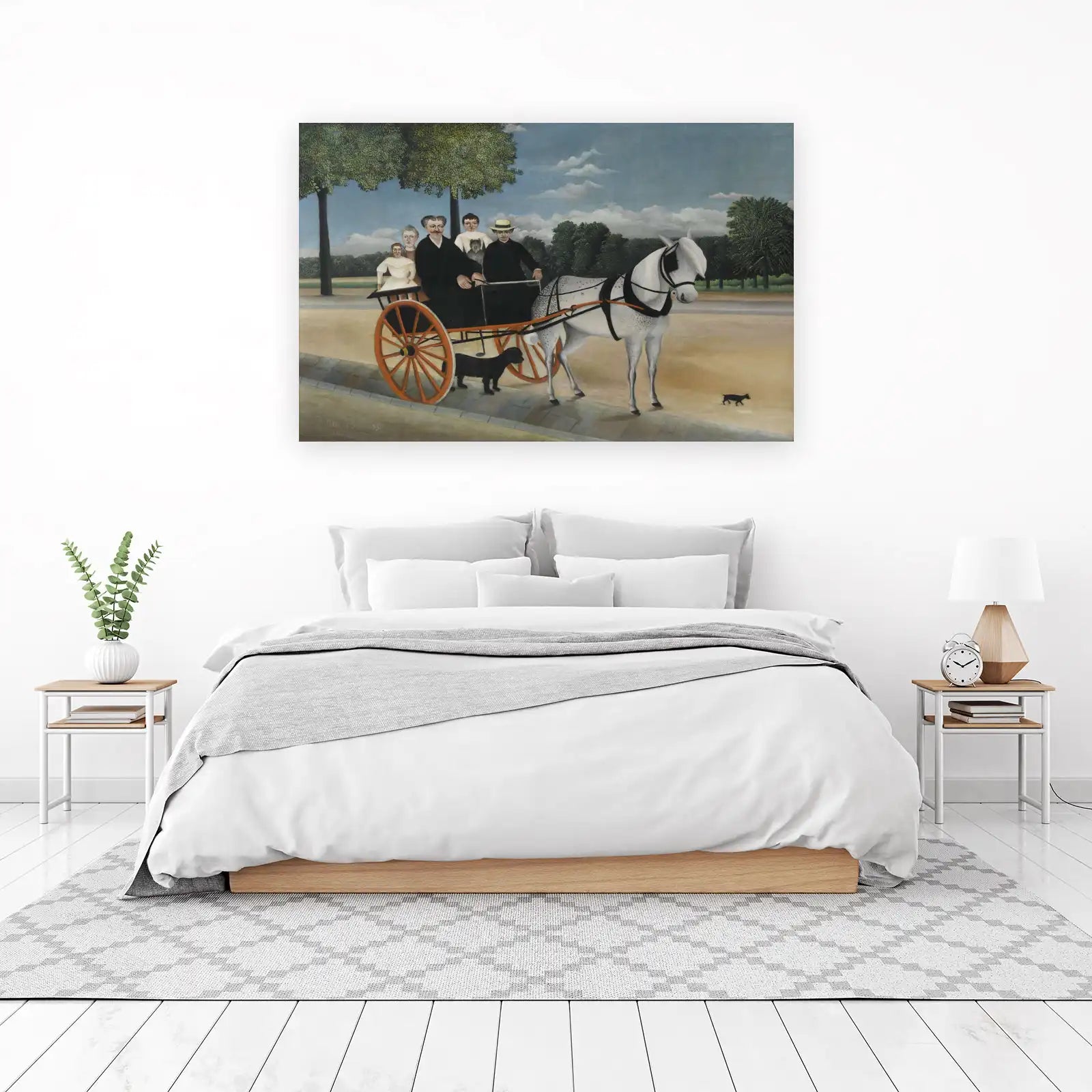 Vintage Carriage Family & Horse Wall Art