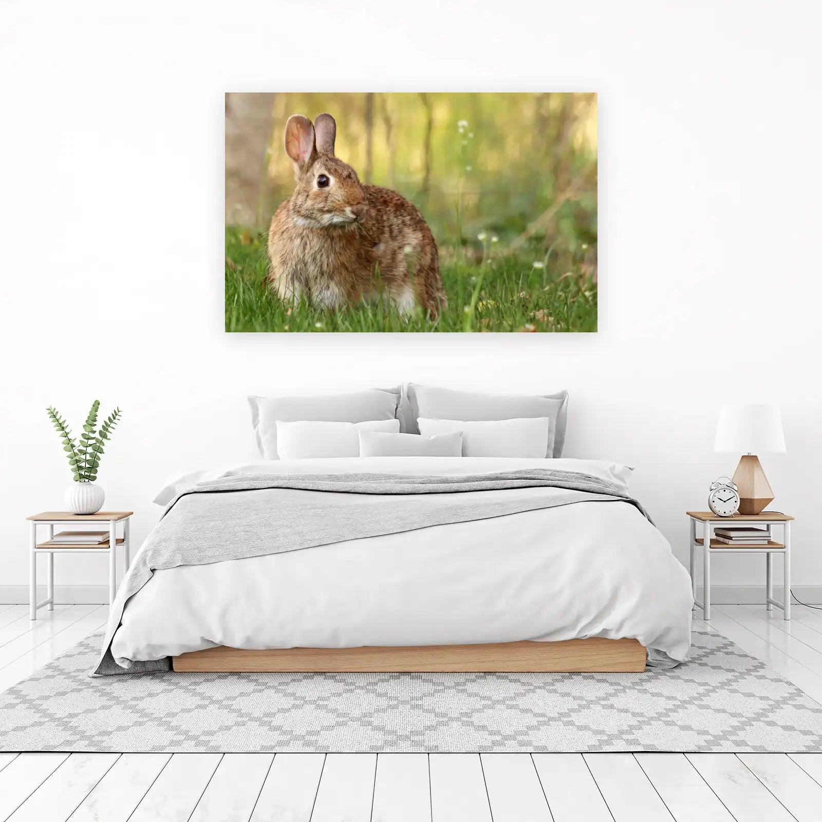 Adorable Rabbit in Meadow Wall Art