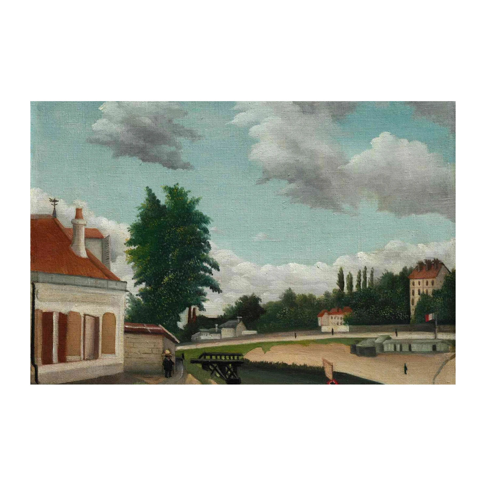 Riverside Village Henri Rousseau Style Wall Art