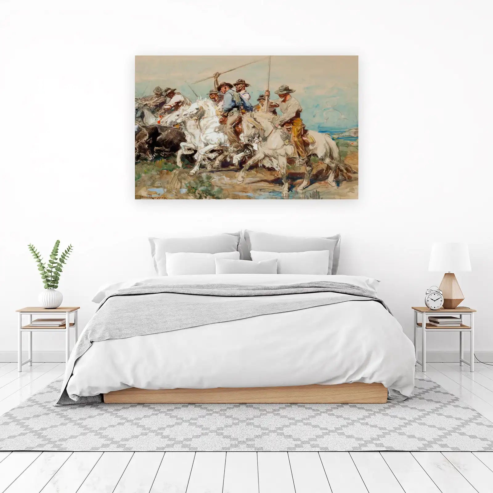 Wild West Cowboys Horse Riding Wall Art