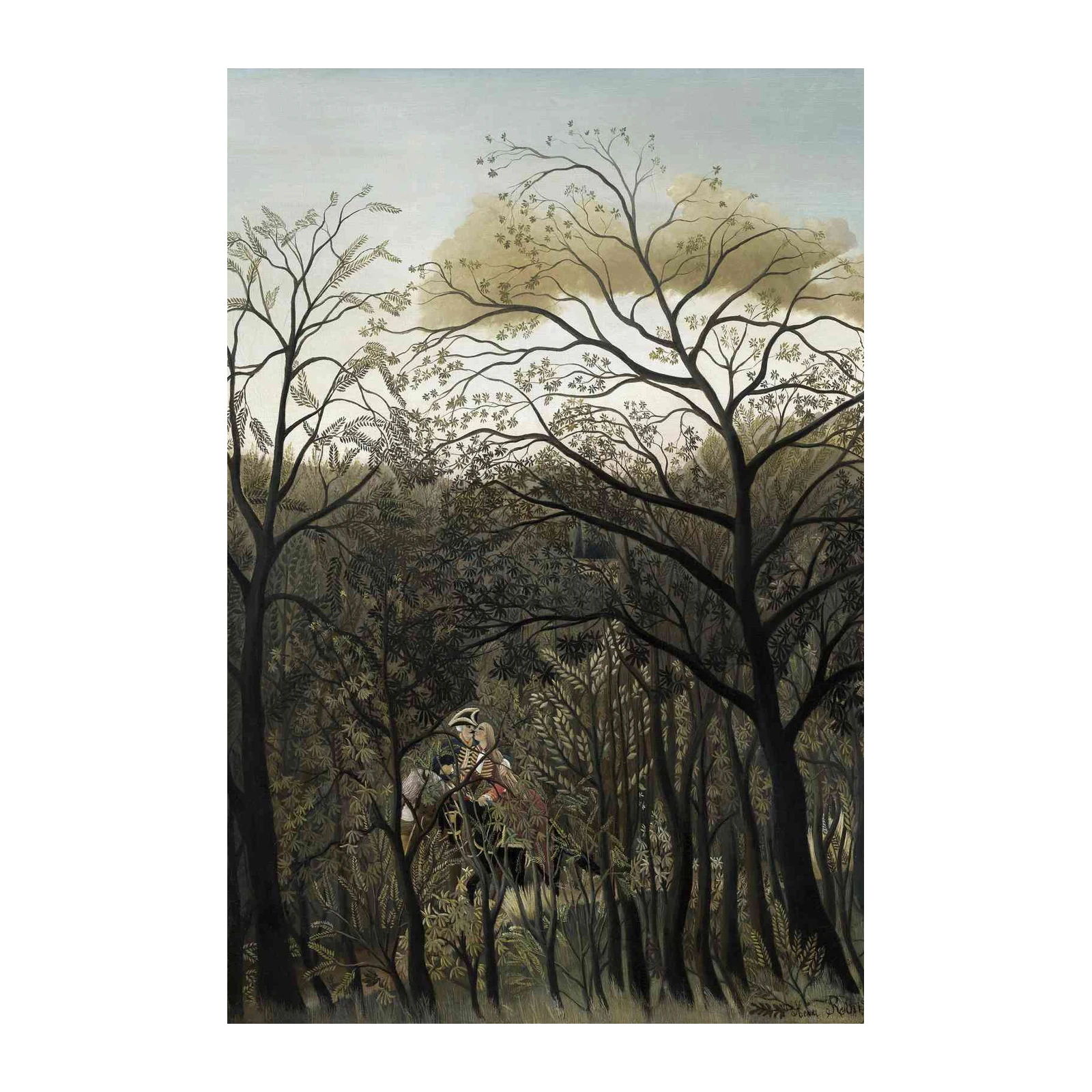 Enchanted Forest Lovers Romantic Couple Wall Art