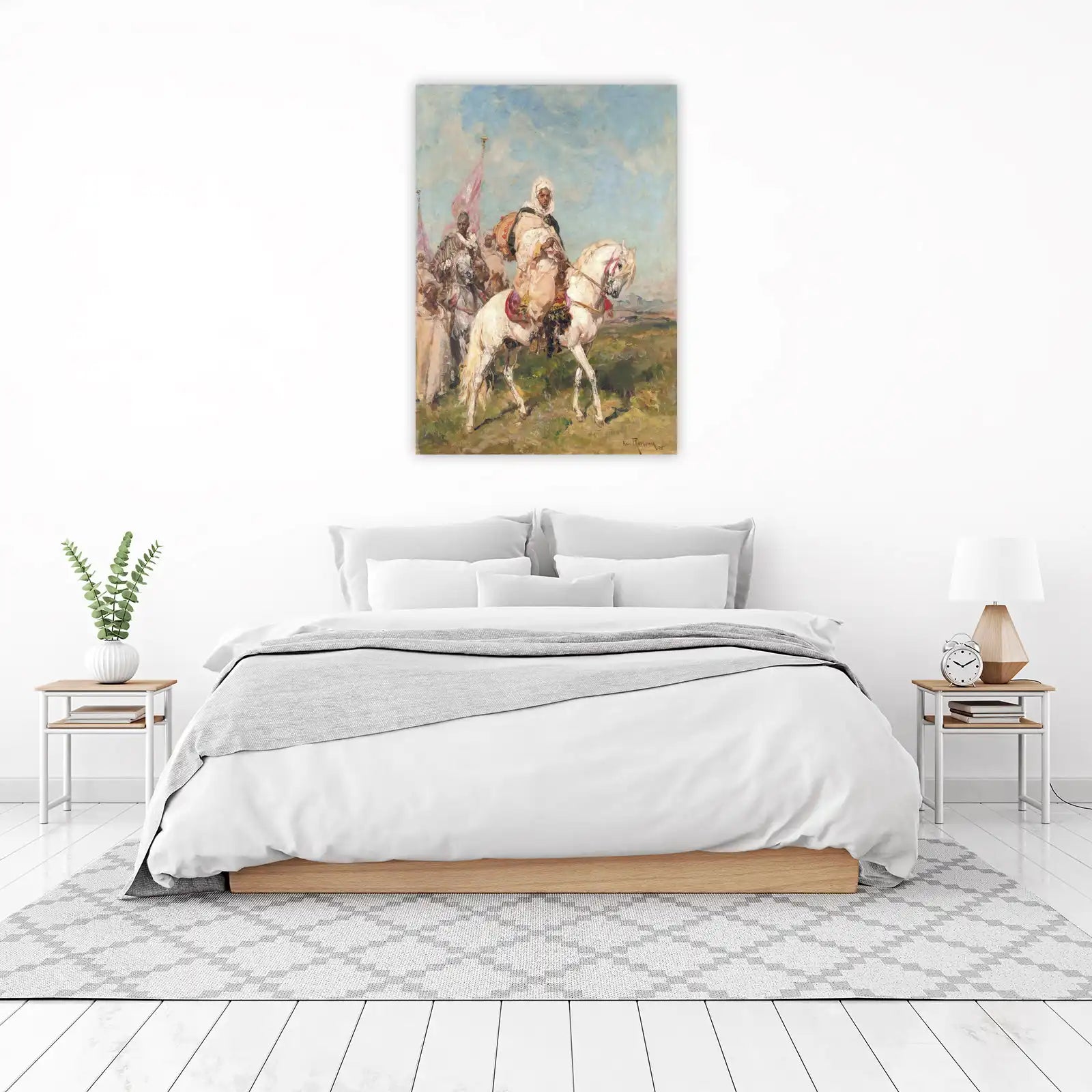Majestic Horse Rider Oriental Scene Wall Art