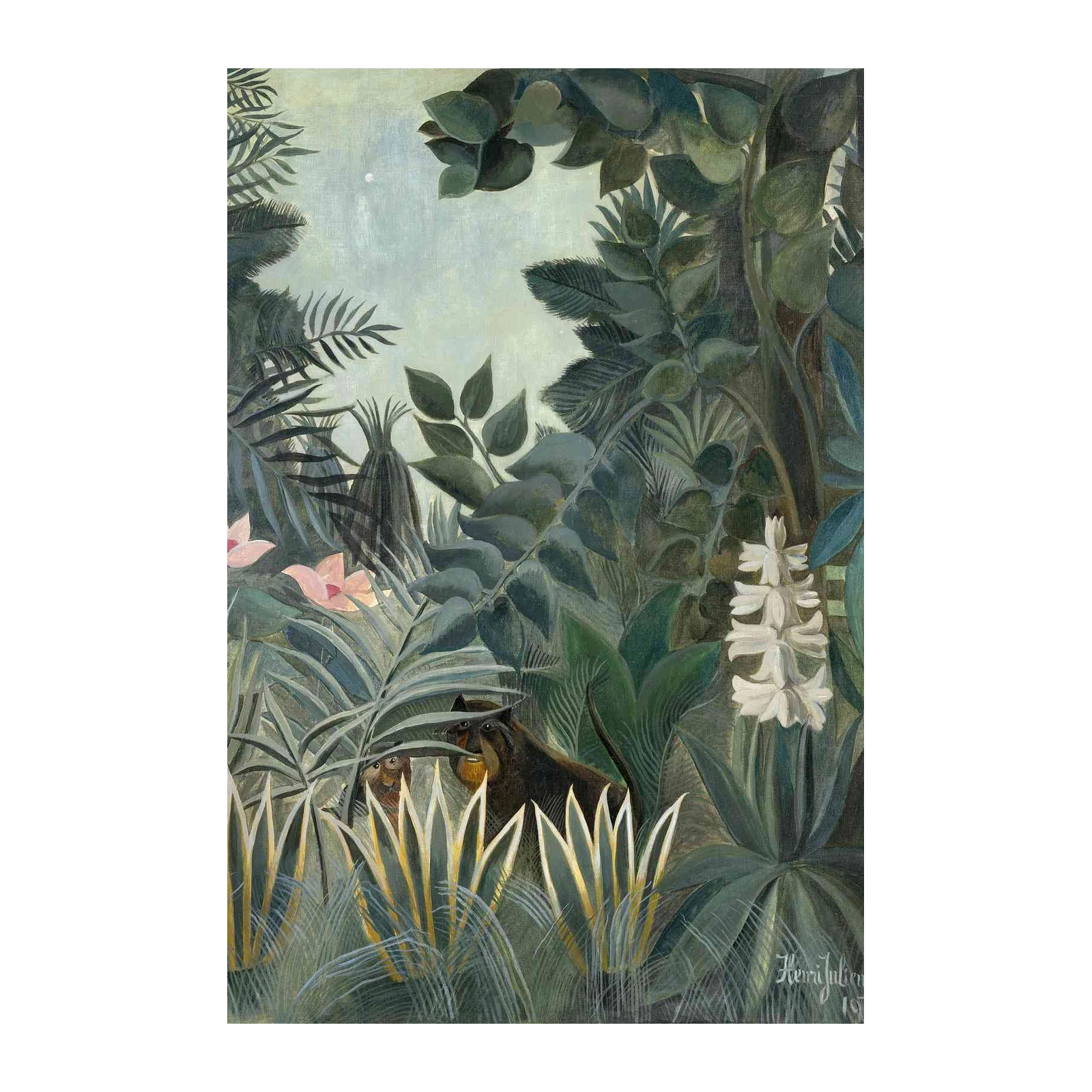 Enchanting Jungle Scene Henri Rousseau Wall Art