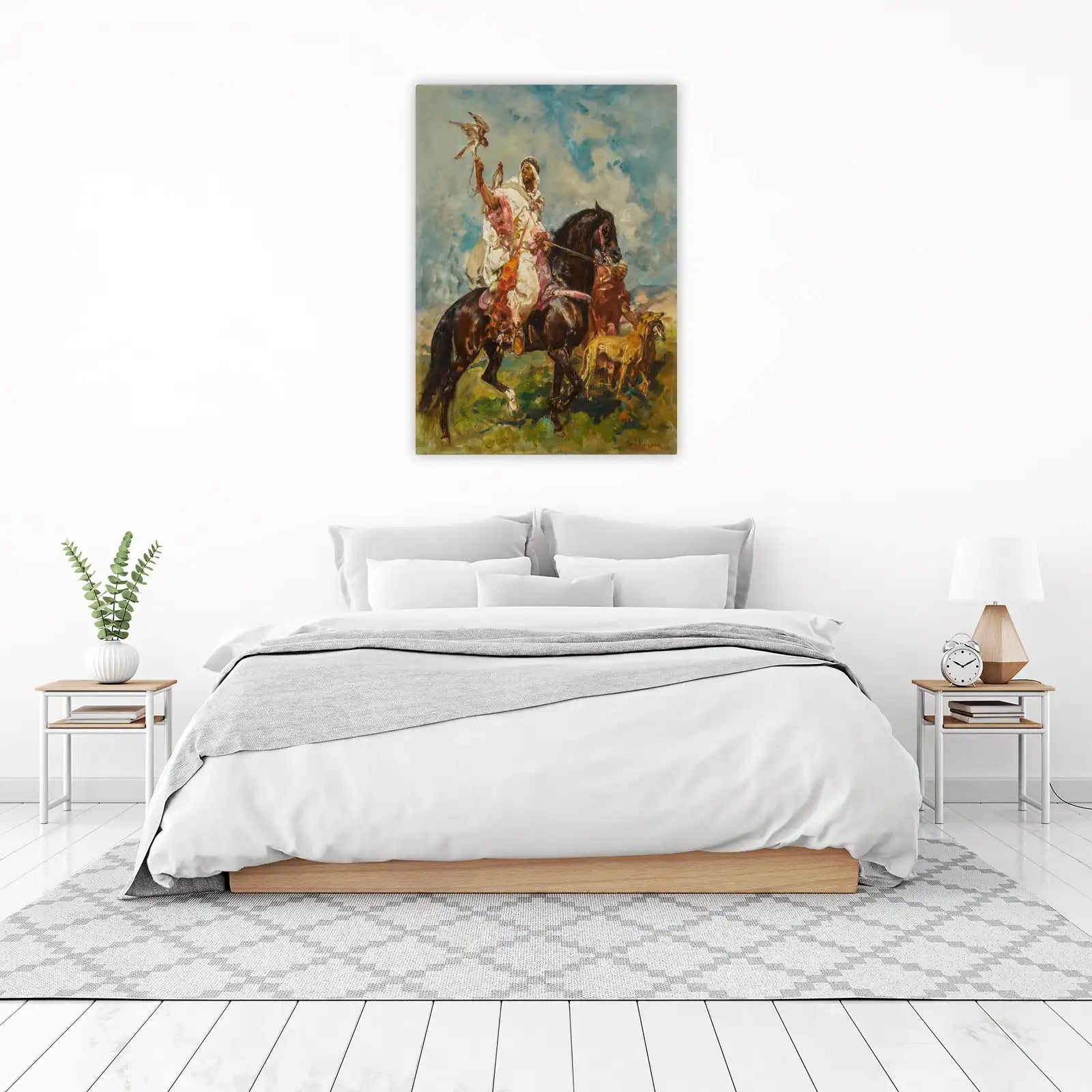 Arab Falconry Horseman Wall Art - Exotic Home Decor