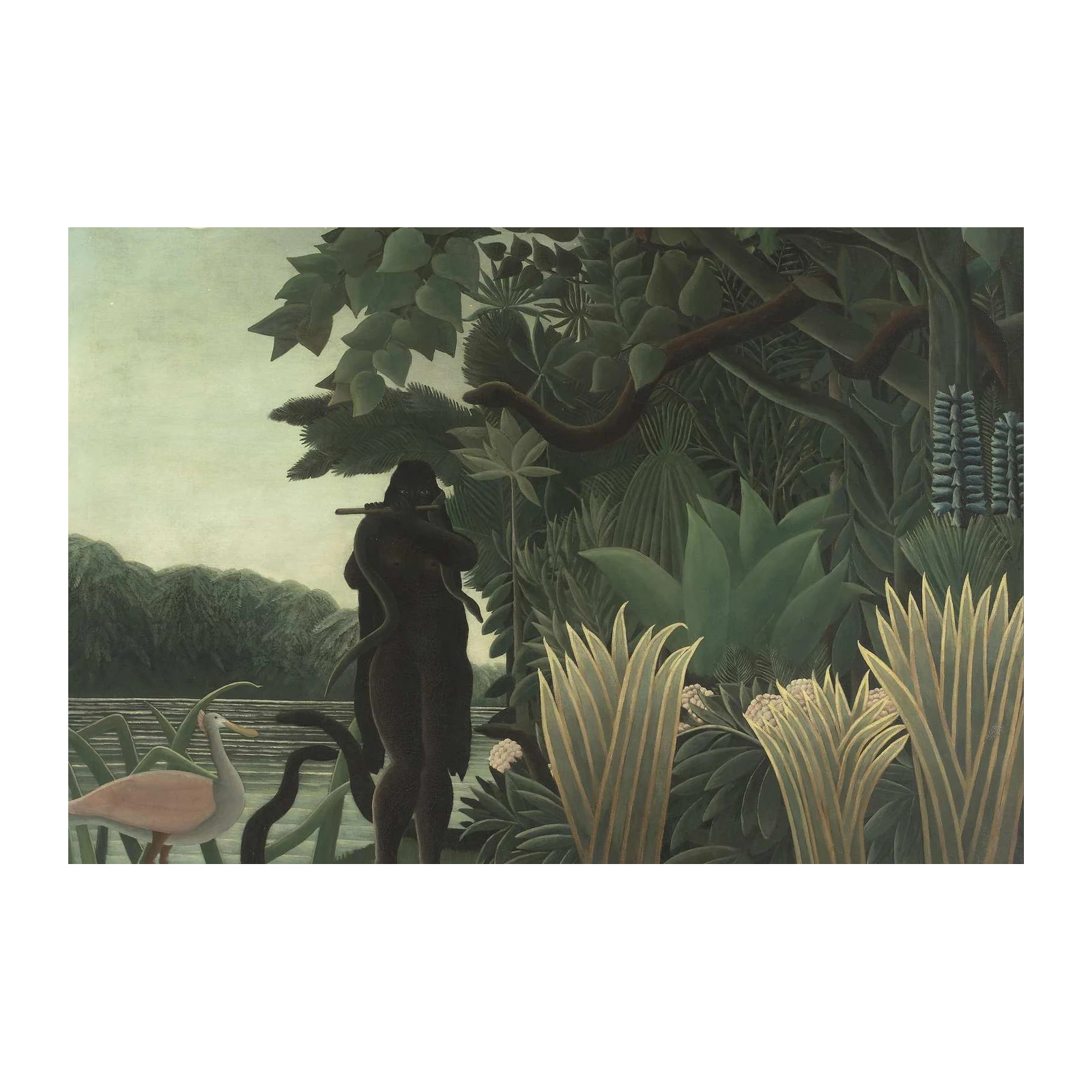 Enchanting Jungle Serpent Charmer Wall Art
