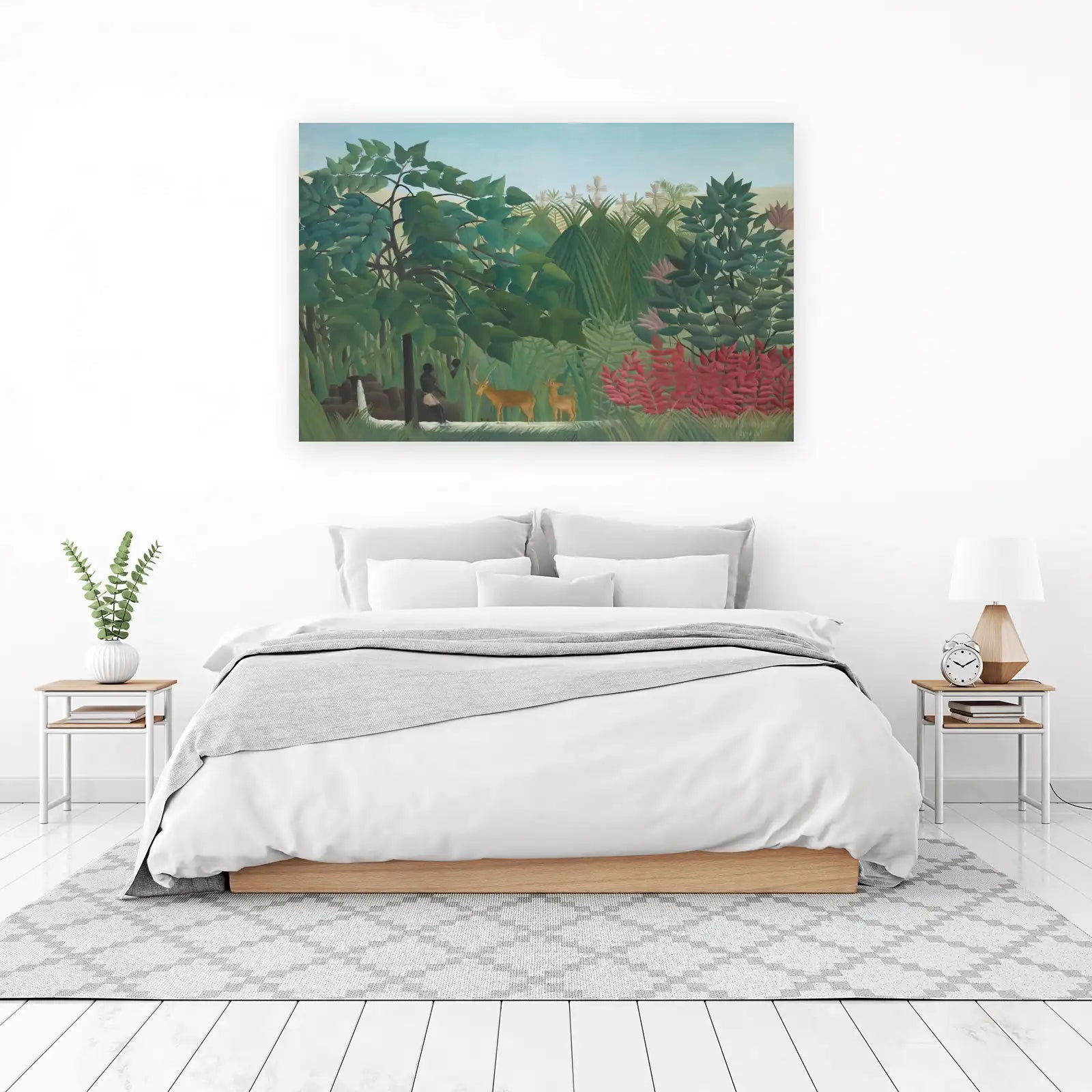 Serene Jungle Scene with Antelopes Wall Art