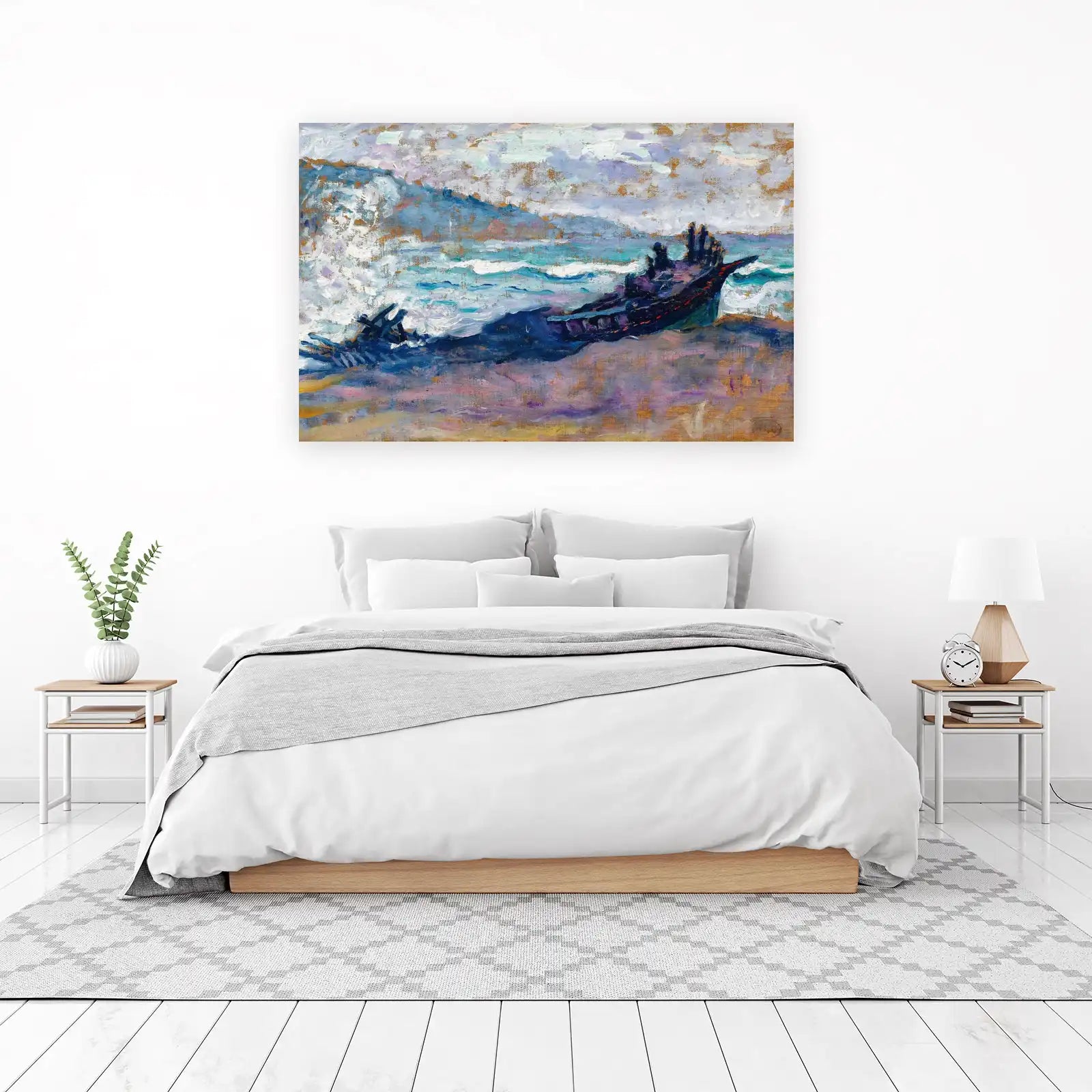 Impressionist Shipwreck Seascape Wall Art