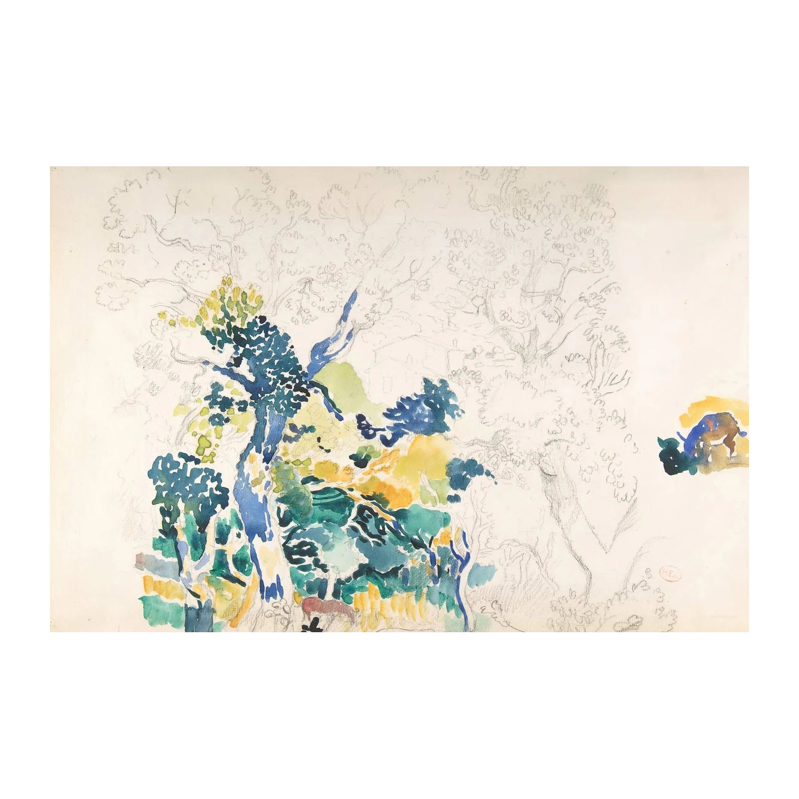 Vibrant Impressionist Garden Scene Wall Art