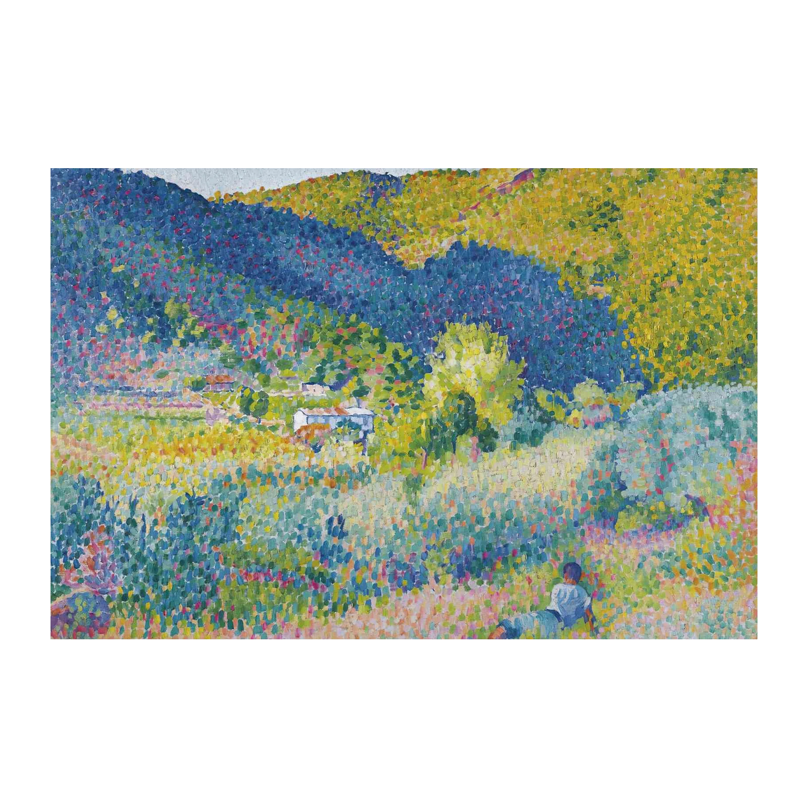 Pointillist Landscape Serenity Wall Art