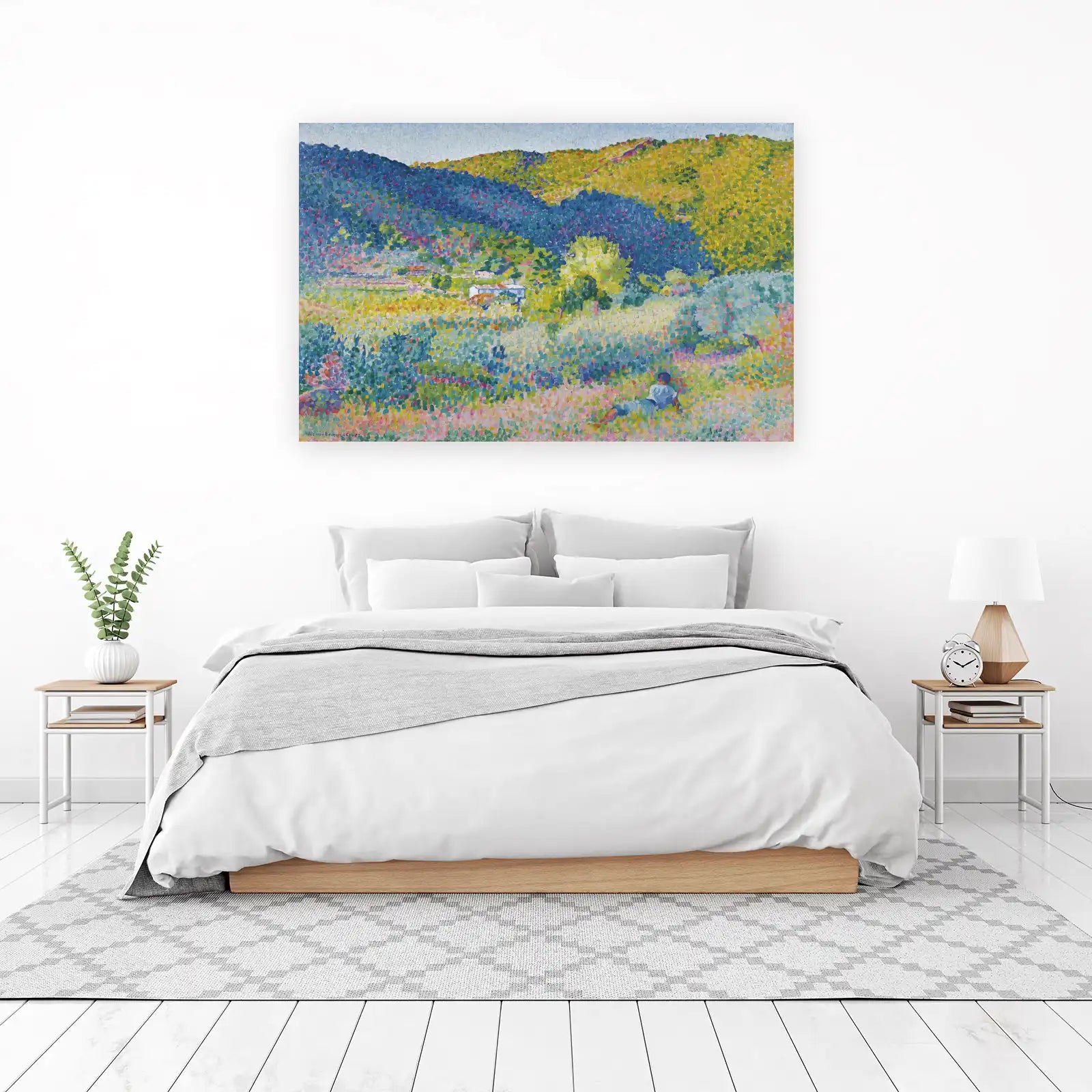 Pointillist Landscape Serenity Wall Art