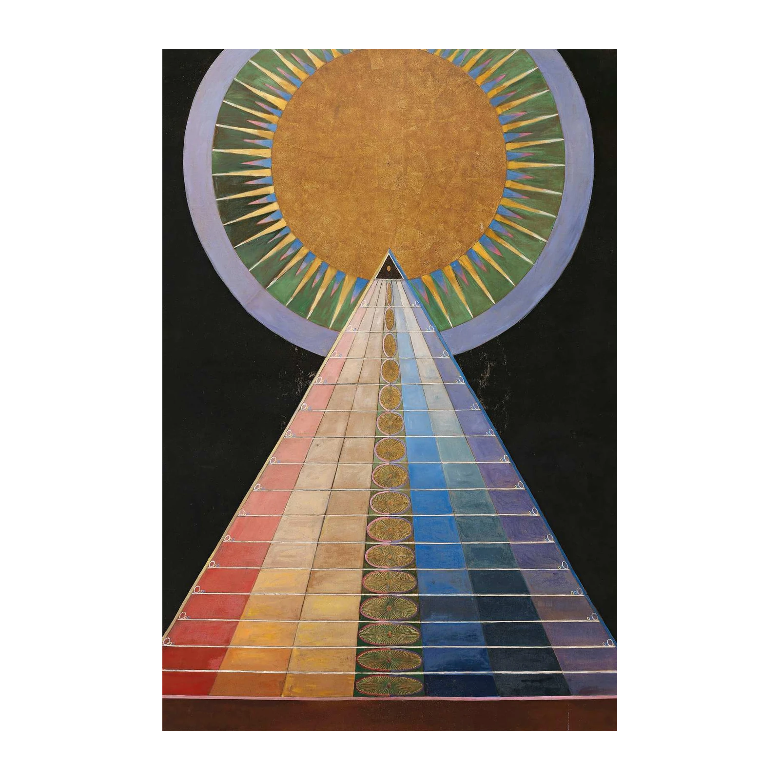 Spiritual Pyramid Sunburst Wall Art