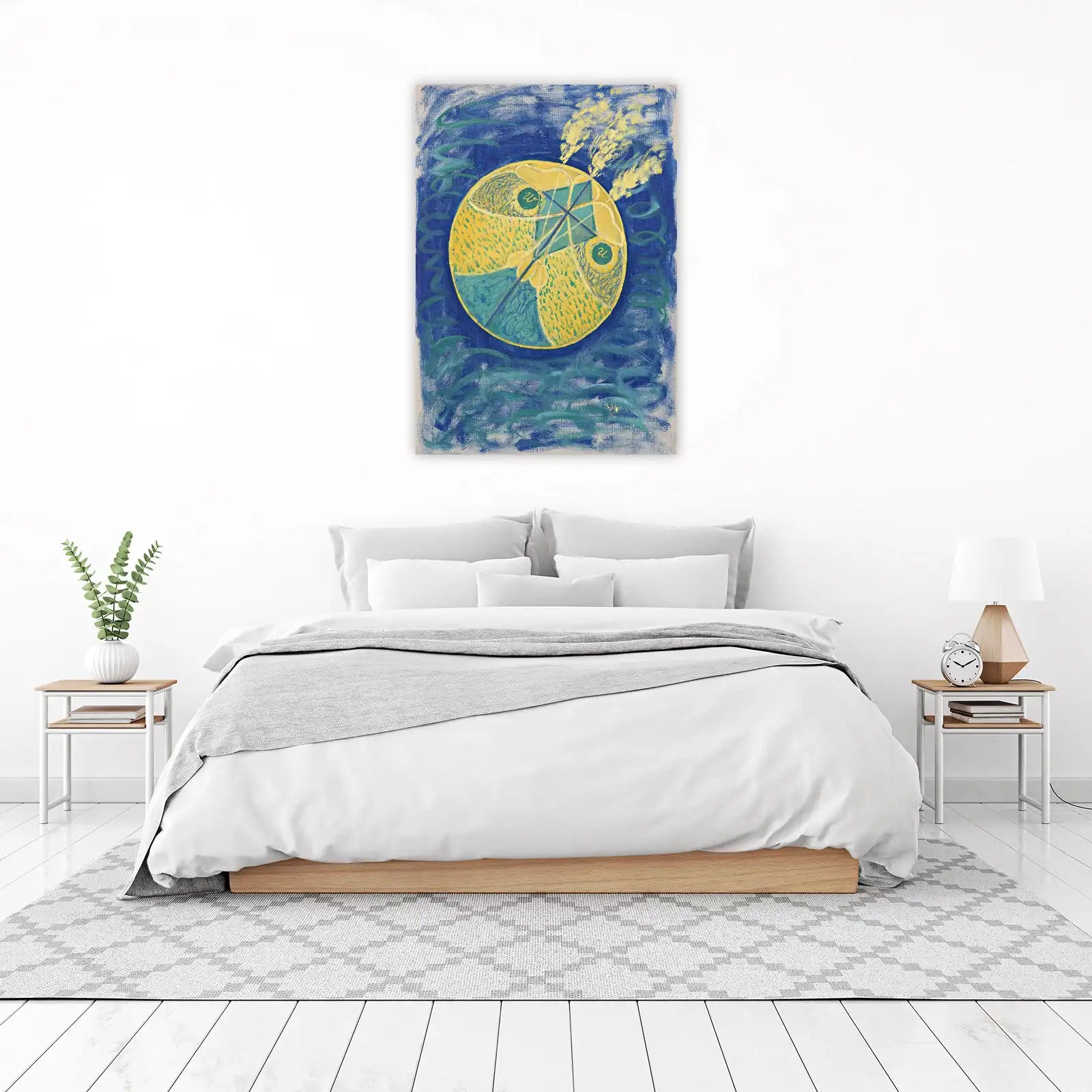 Whimsical Kite Sky Abstract Wall Art