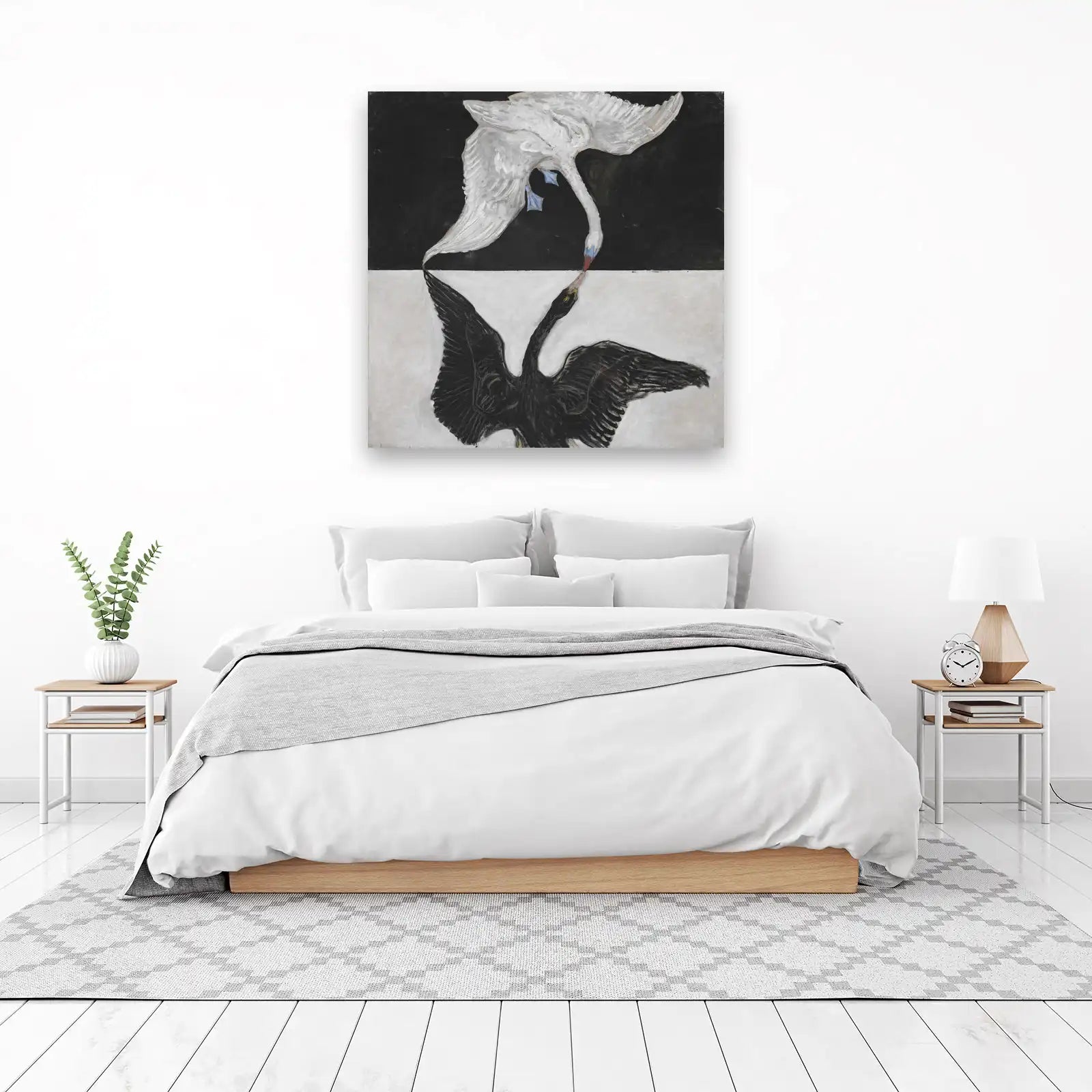 Graceful Swans Yin Yang Wall Art Wall Art