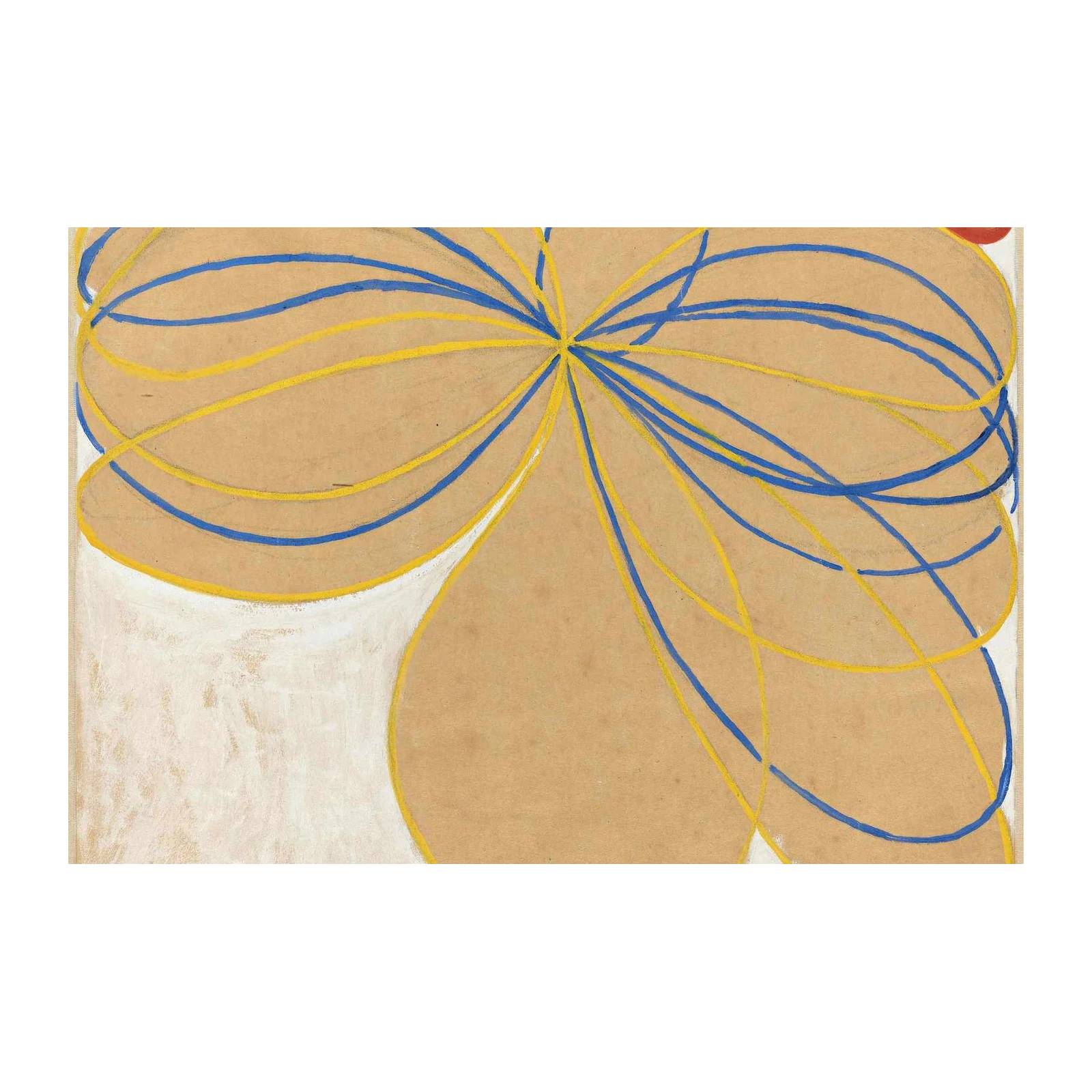 Abstract Blue Yellow Floral Wall Art