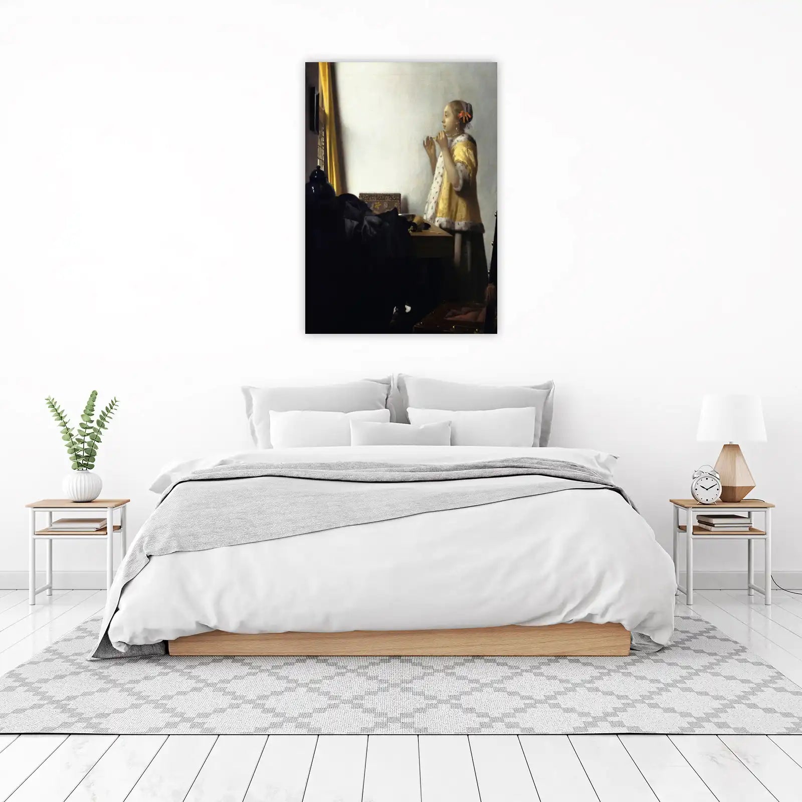 Vermeer Woman Playing Flute Wall Art
