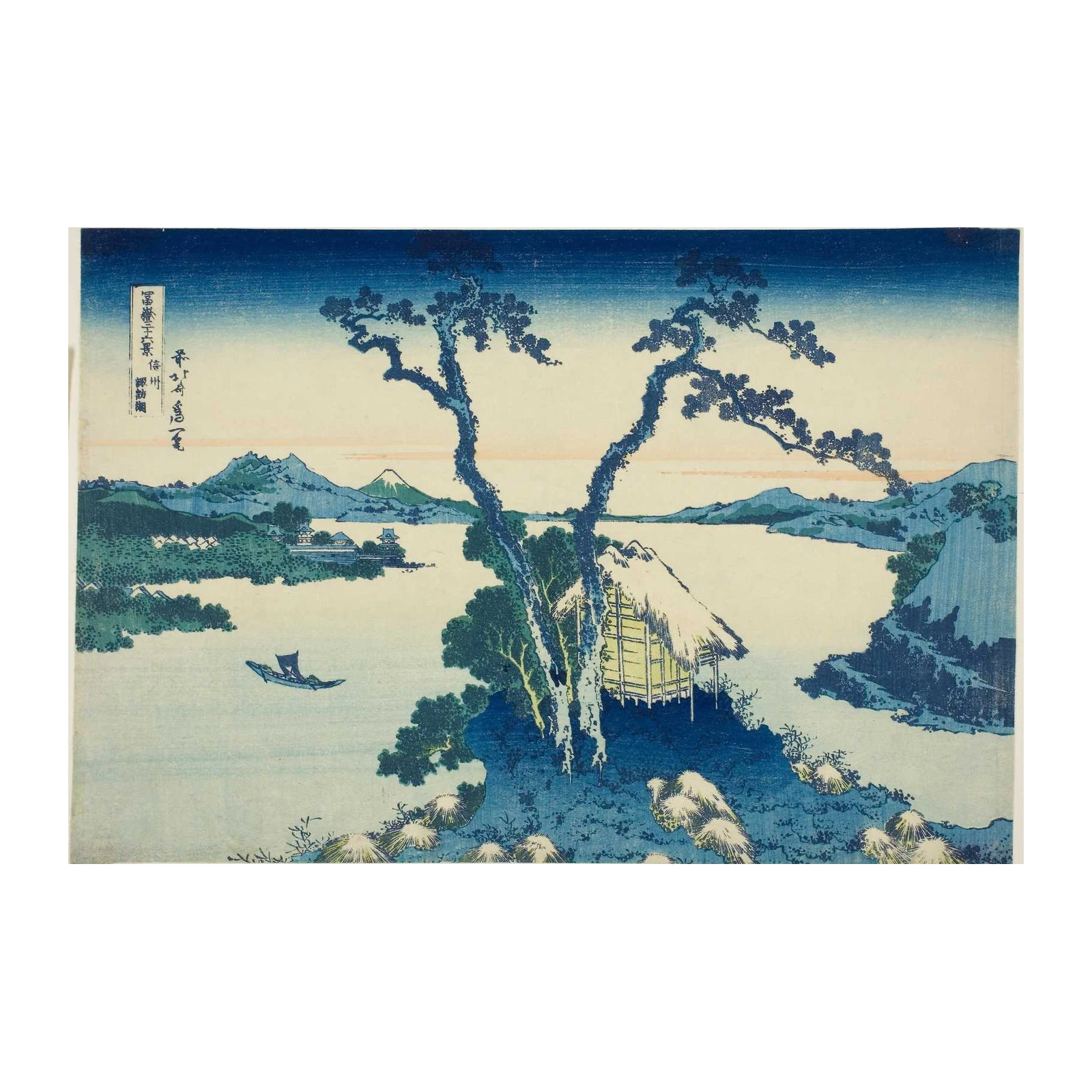 Serene Fuji Landscape Woodblock Wall Art