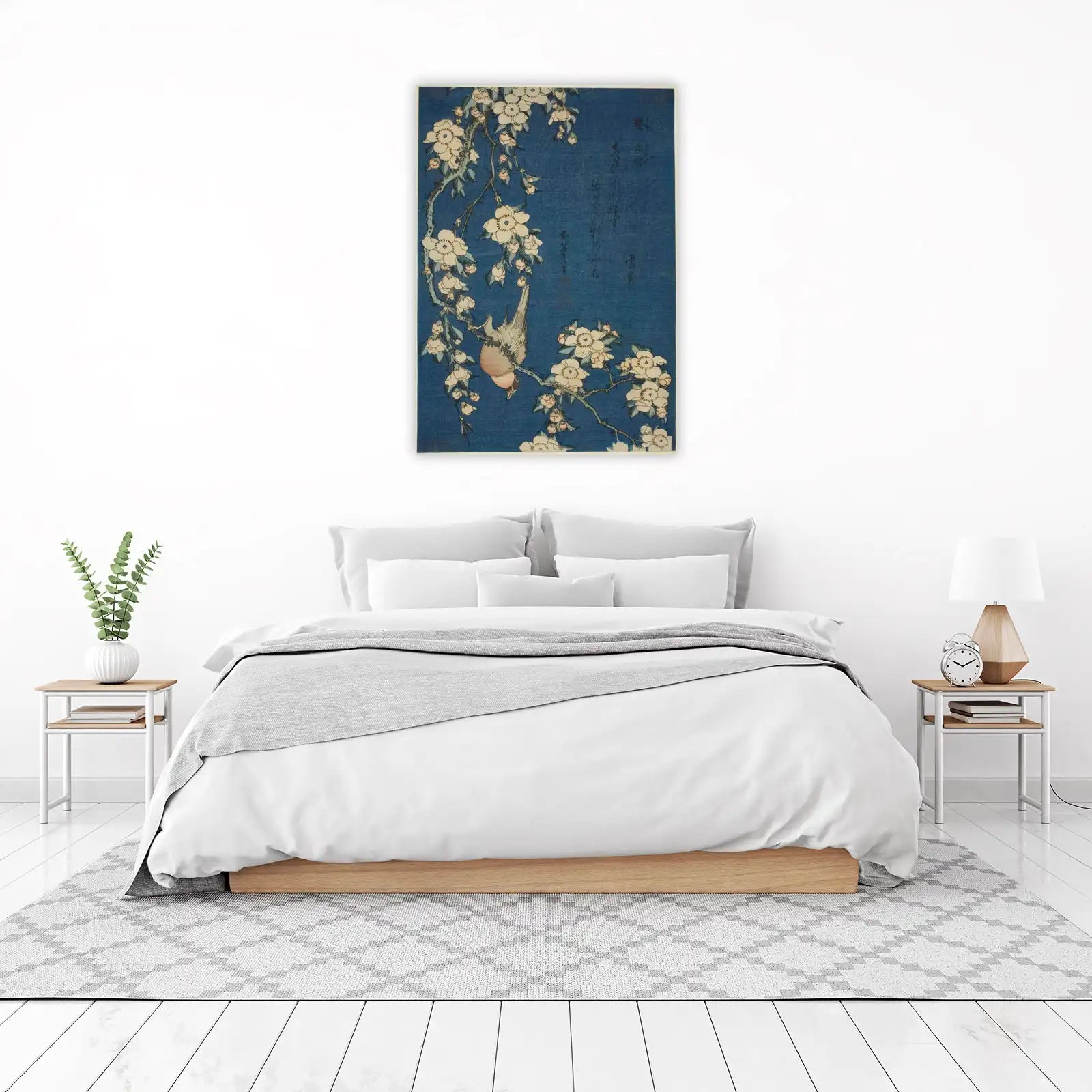 Japanese Bird & Cherry Blossom Wall Art