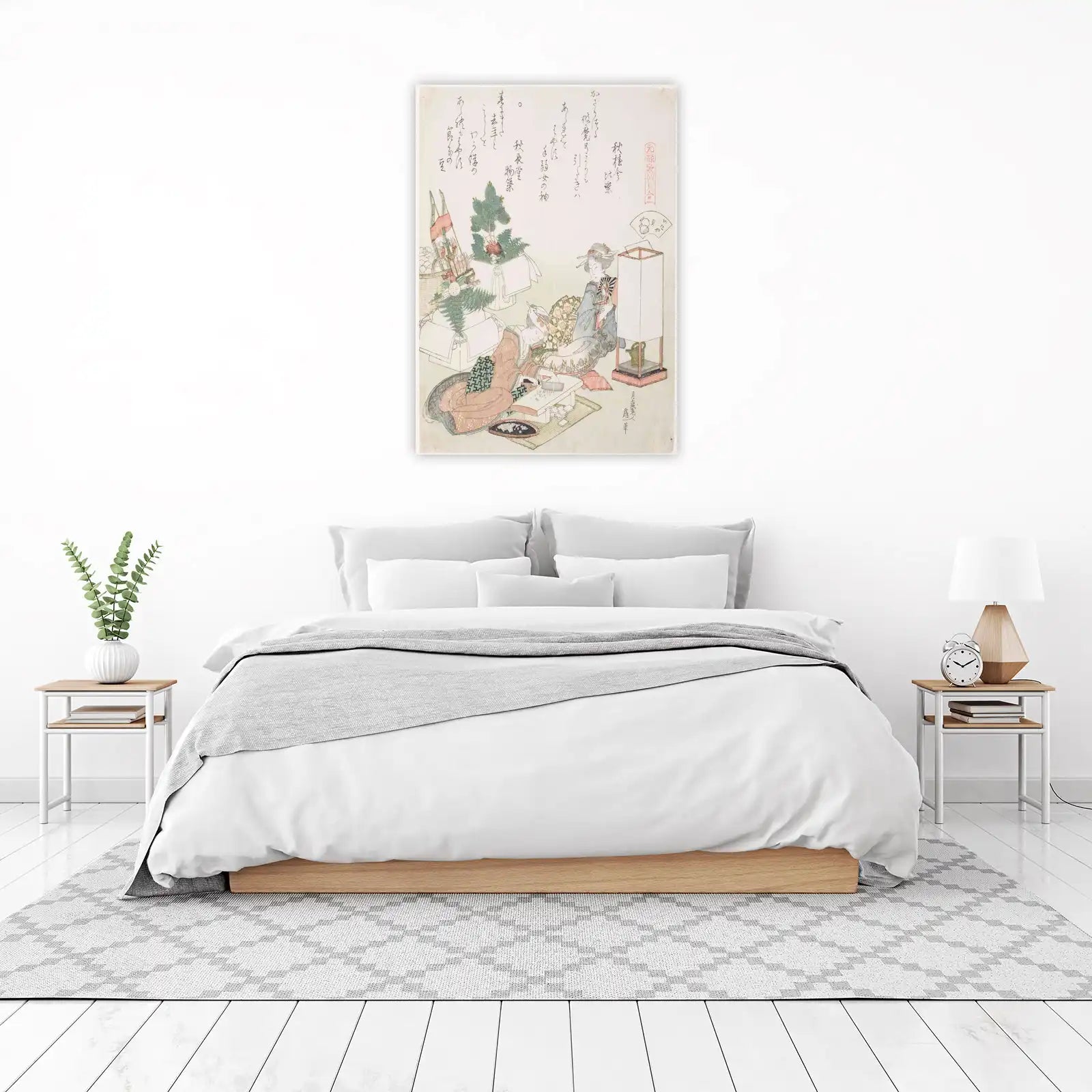 Elegant Japanese Geisha Study Wall Art