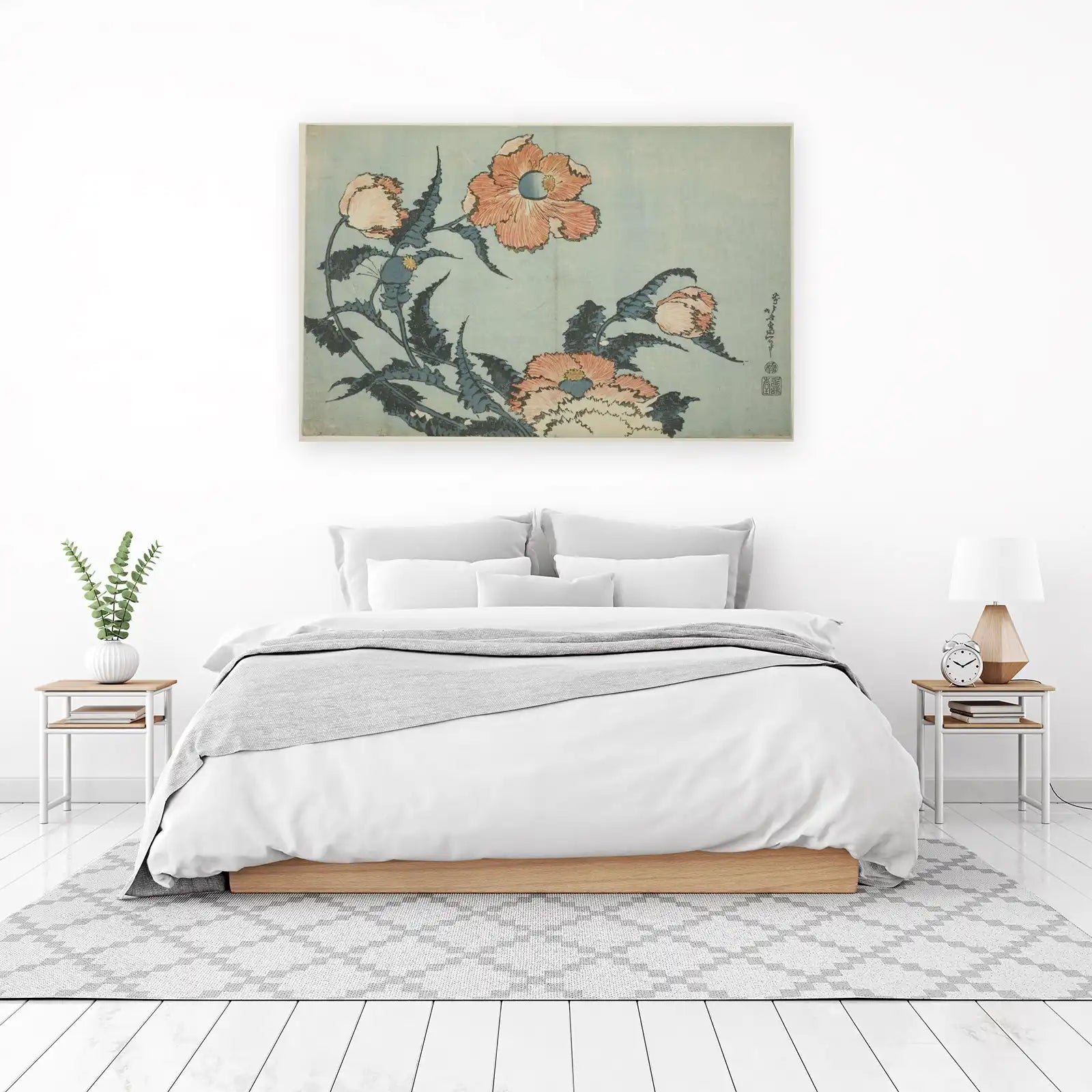 Japanese Poppies Floral Art Wall Art