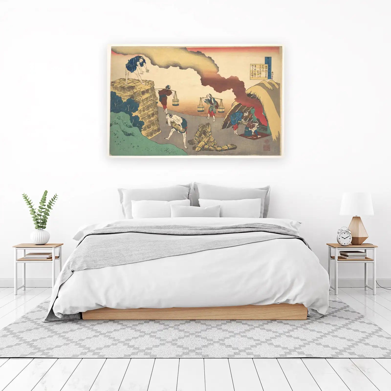 Japanese Labor Scene Ukiyo-e Wall Art