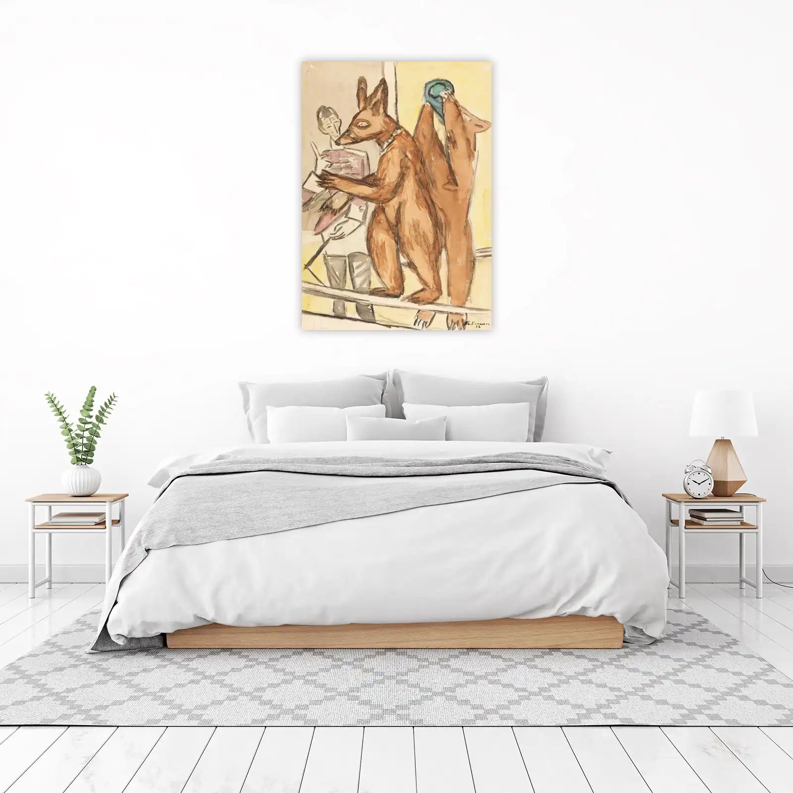 Whimsical Fox & Friends Watercolor Wall Art