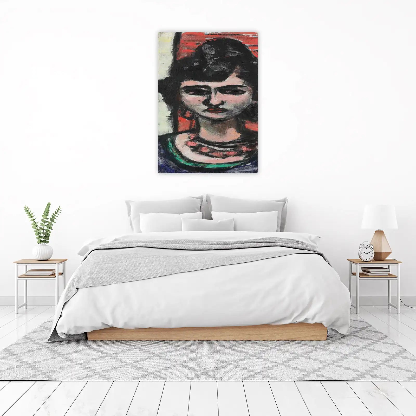 Expressive Portrait of a Woman Wall Art