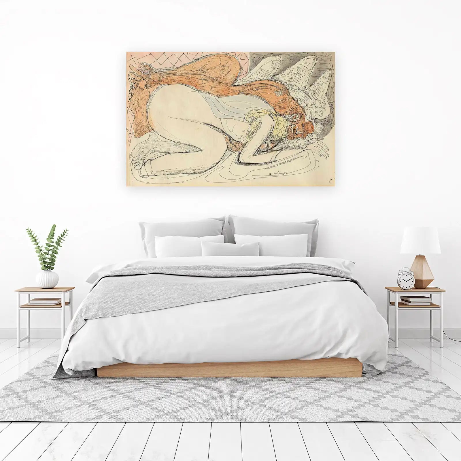 Abstract Reclining Figure Wall Art