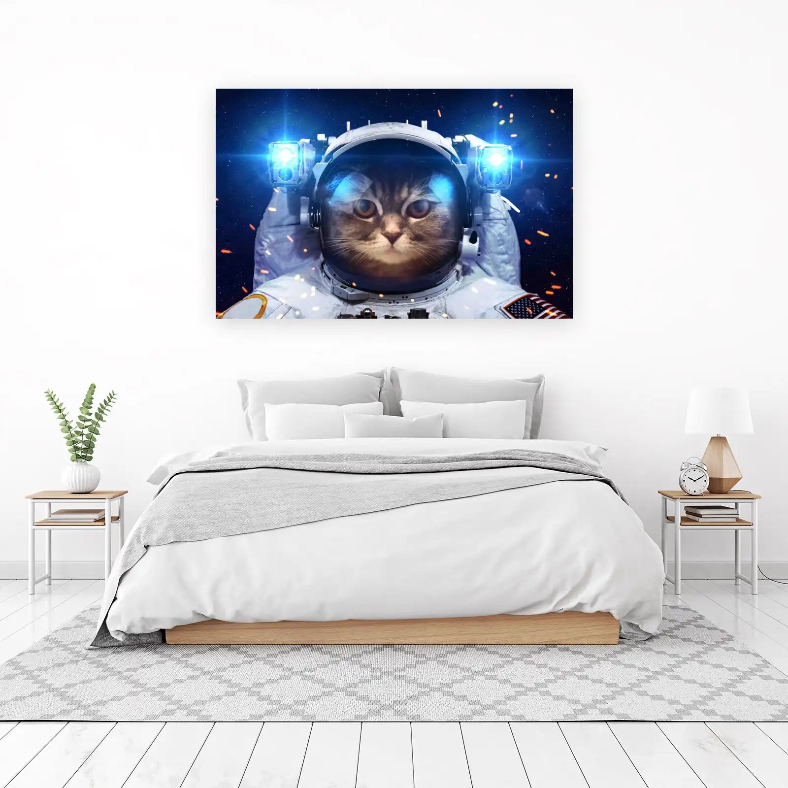 Astronaut Cat "Cosmic Explorer" Wall Art