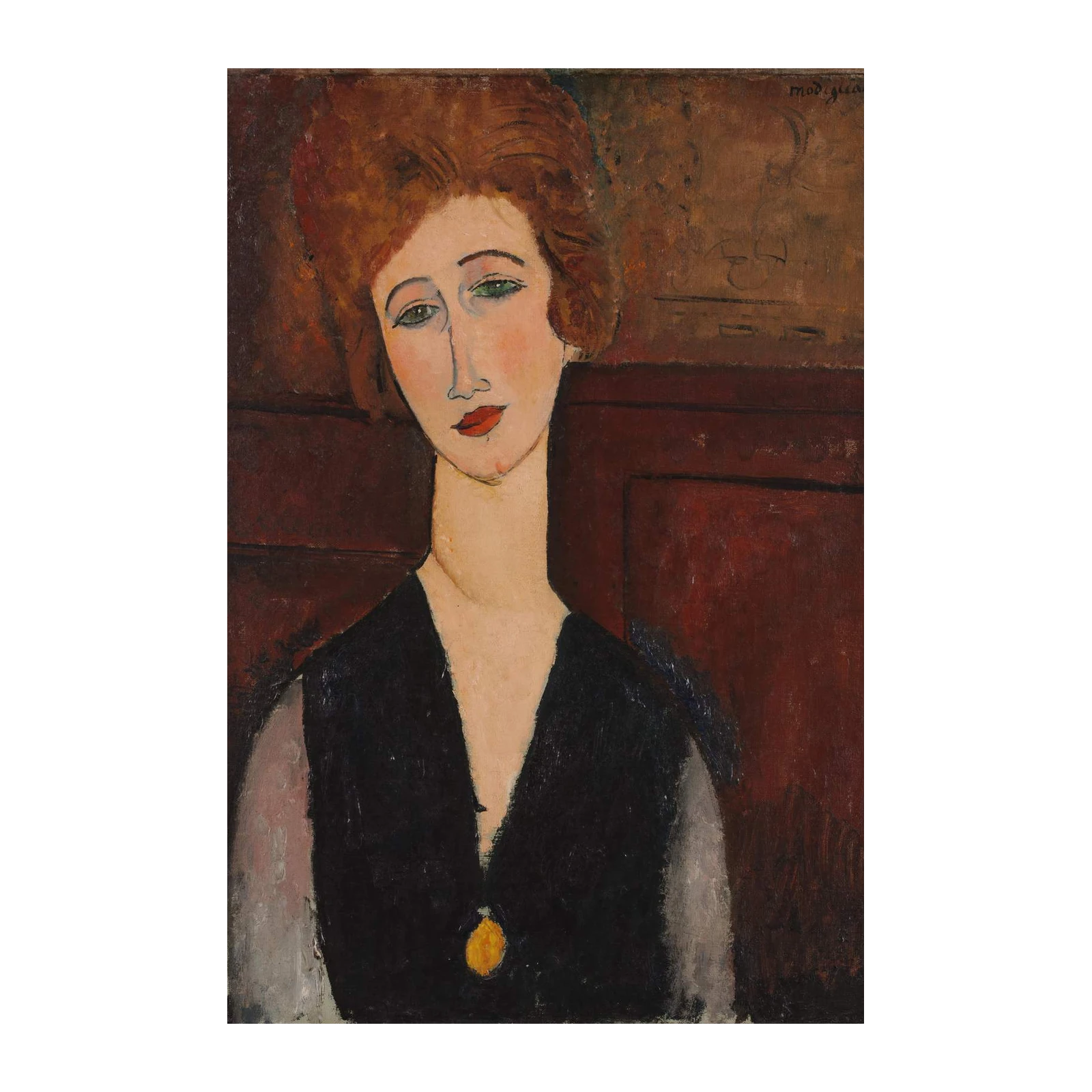 Elegant Woman Portrait Parisian Art Wall Art