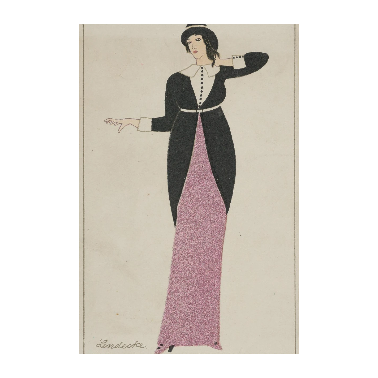Elegant Fashion Illustration Paris Art Wall Art