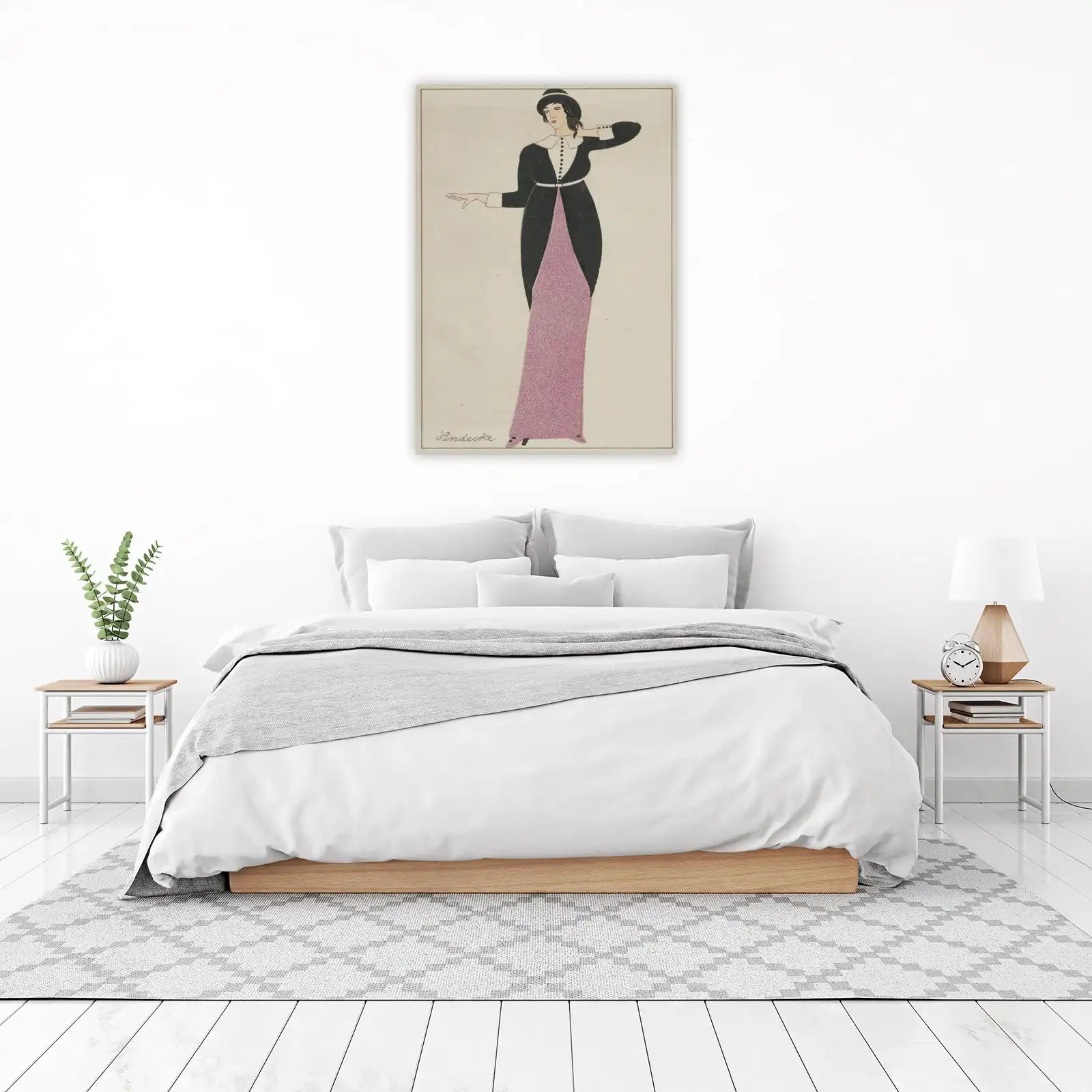Elegant Fashion Illustration Paris Art Wall Art