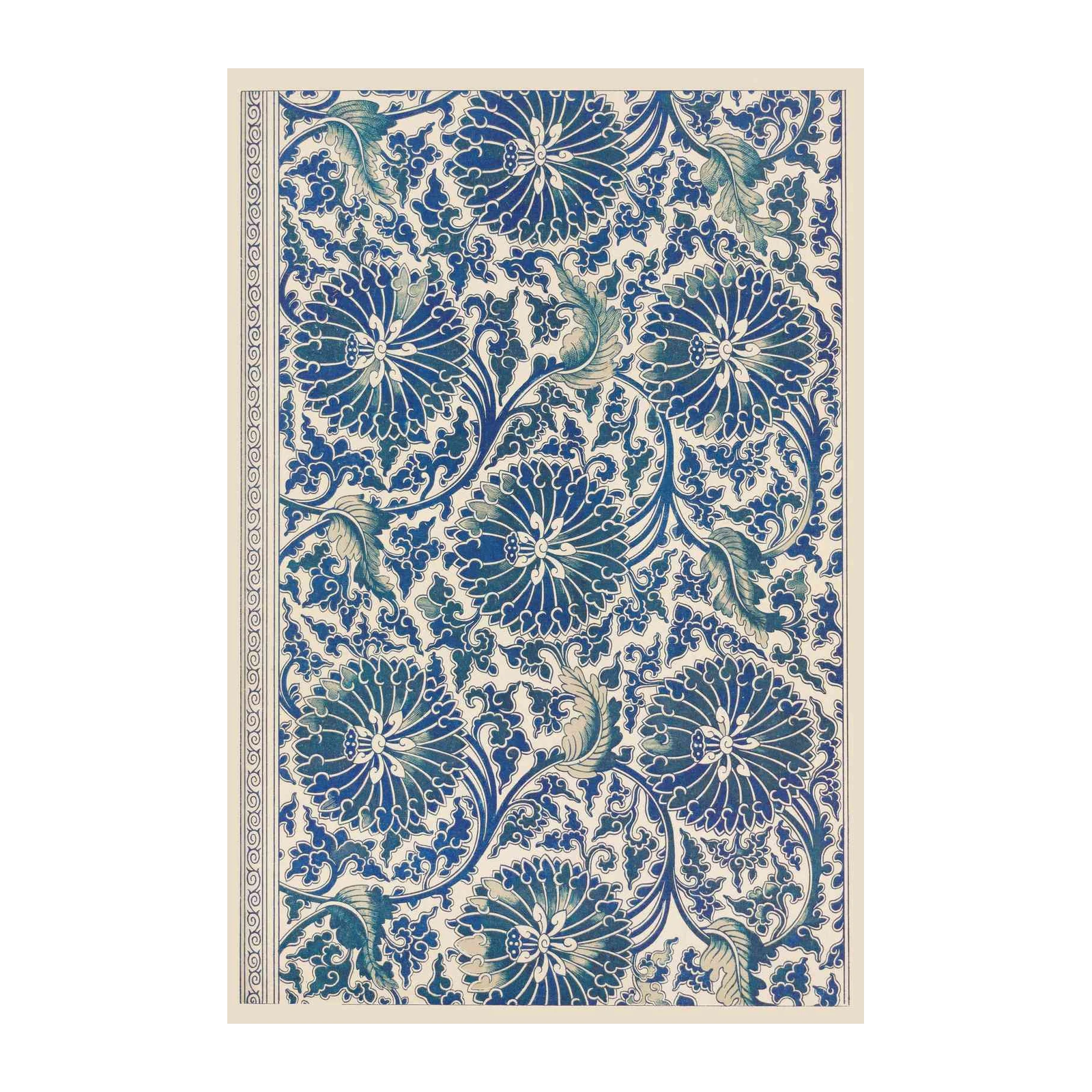 Blue Floral Chinoiserie Wall Art