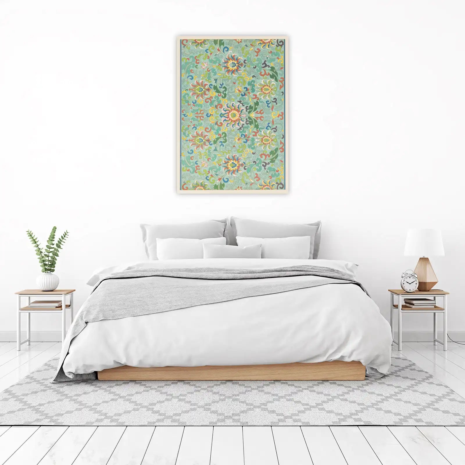 Vibrant Floral Chinoiserie Wall Art
