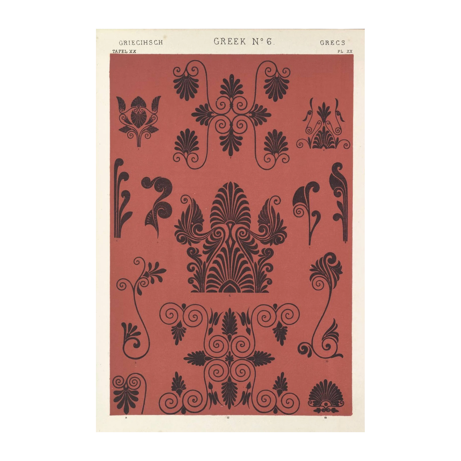 Elegant Greek Key and Acanthus Motif Wall Art