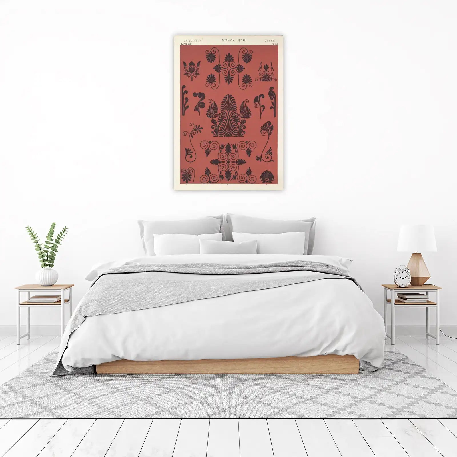 Elegant Greek Key and Acanthus Motif Wall Art