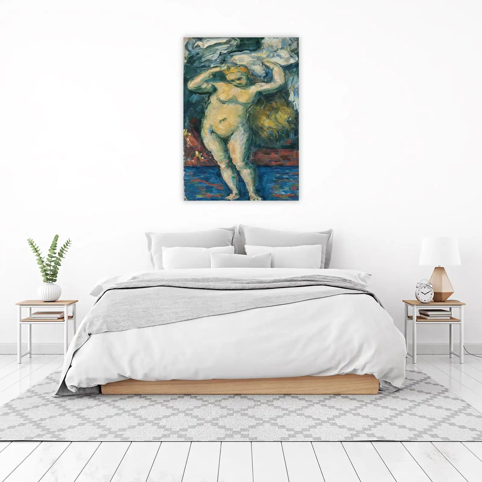 Nude Woman Bathing Wall Art - Fine Art Wall Art