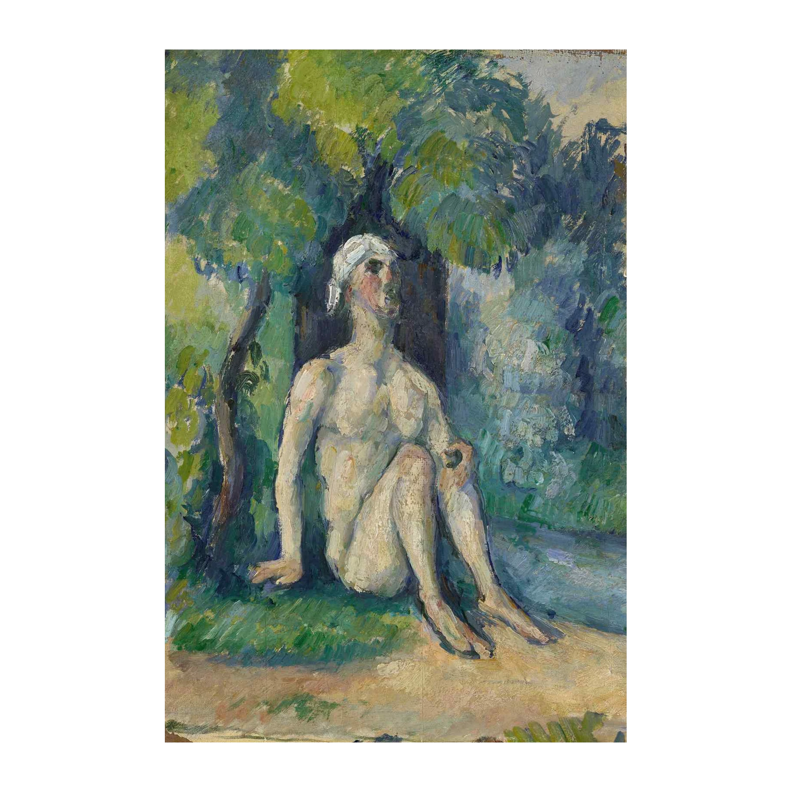 Man Under a Tree by Cezanne Wall Art