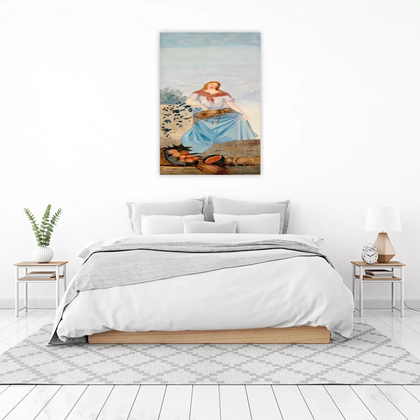 Serene Harvest Woman Wall Art