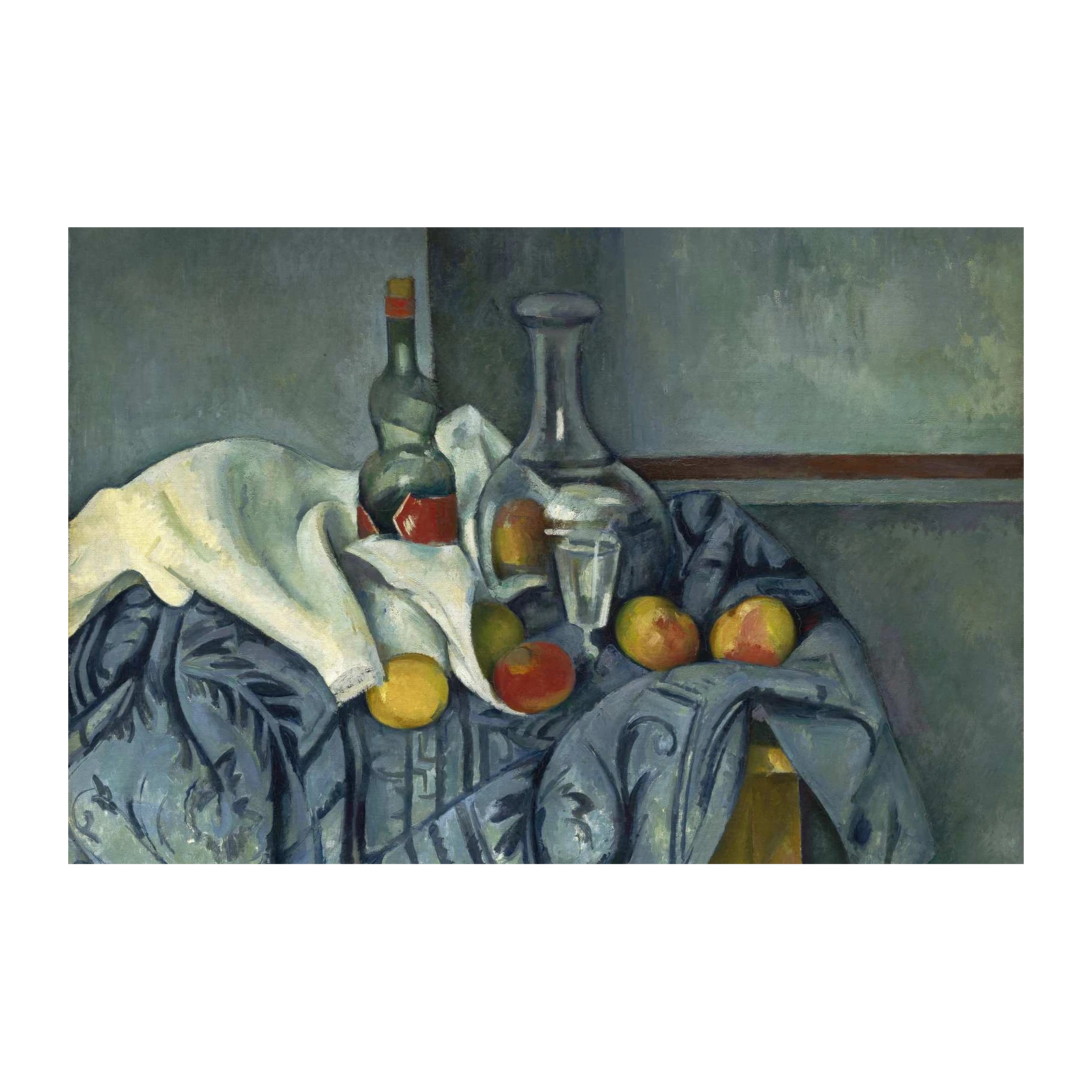 Classic Still Life Apples & Bottle Wall Art