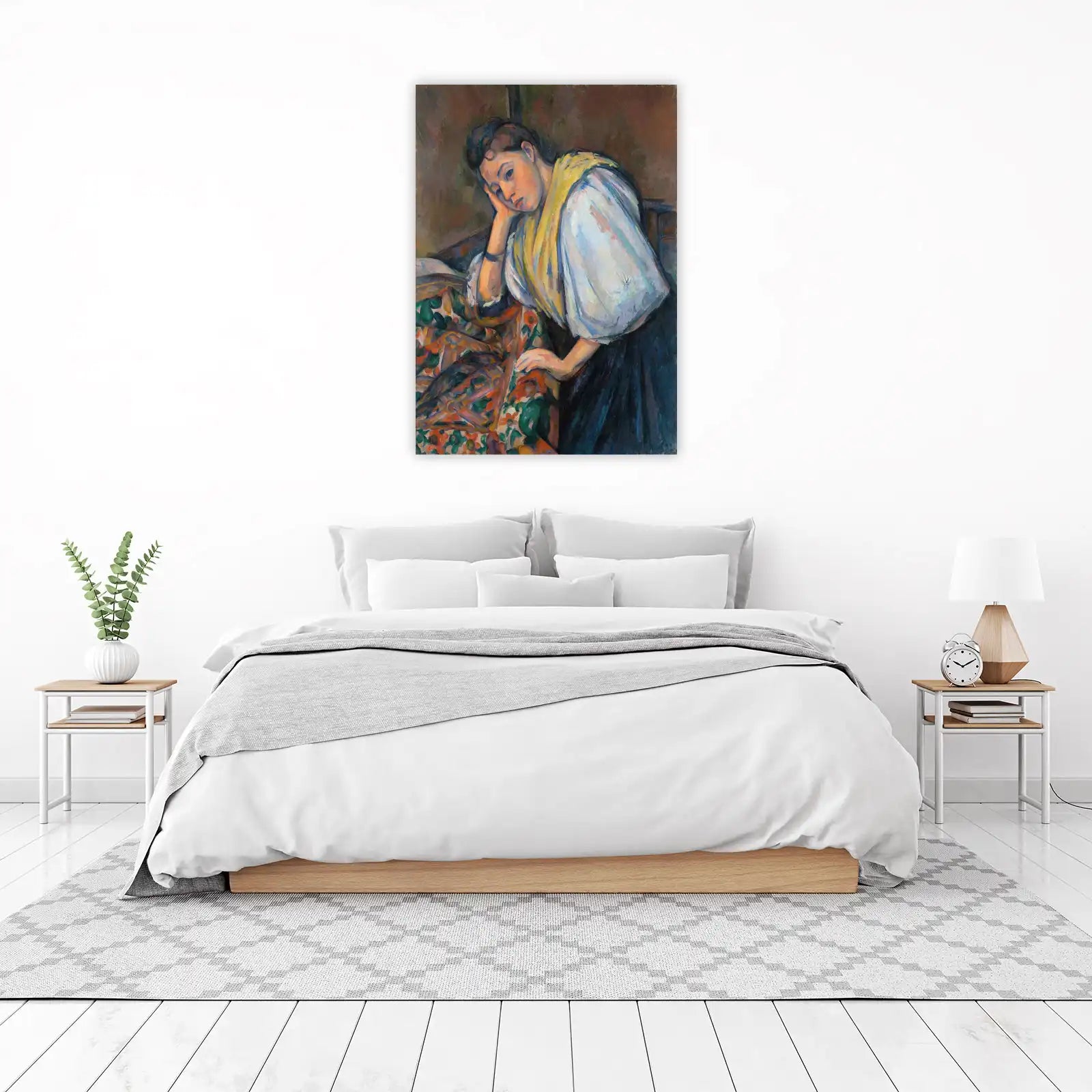 Poised Woman Portrait Impressionist Wall Art