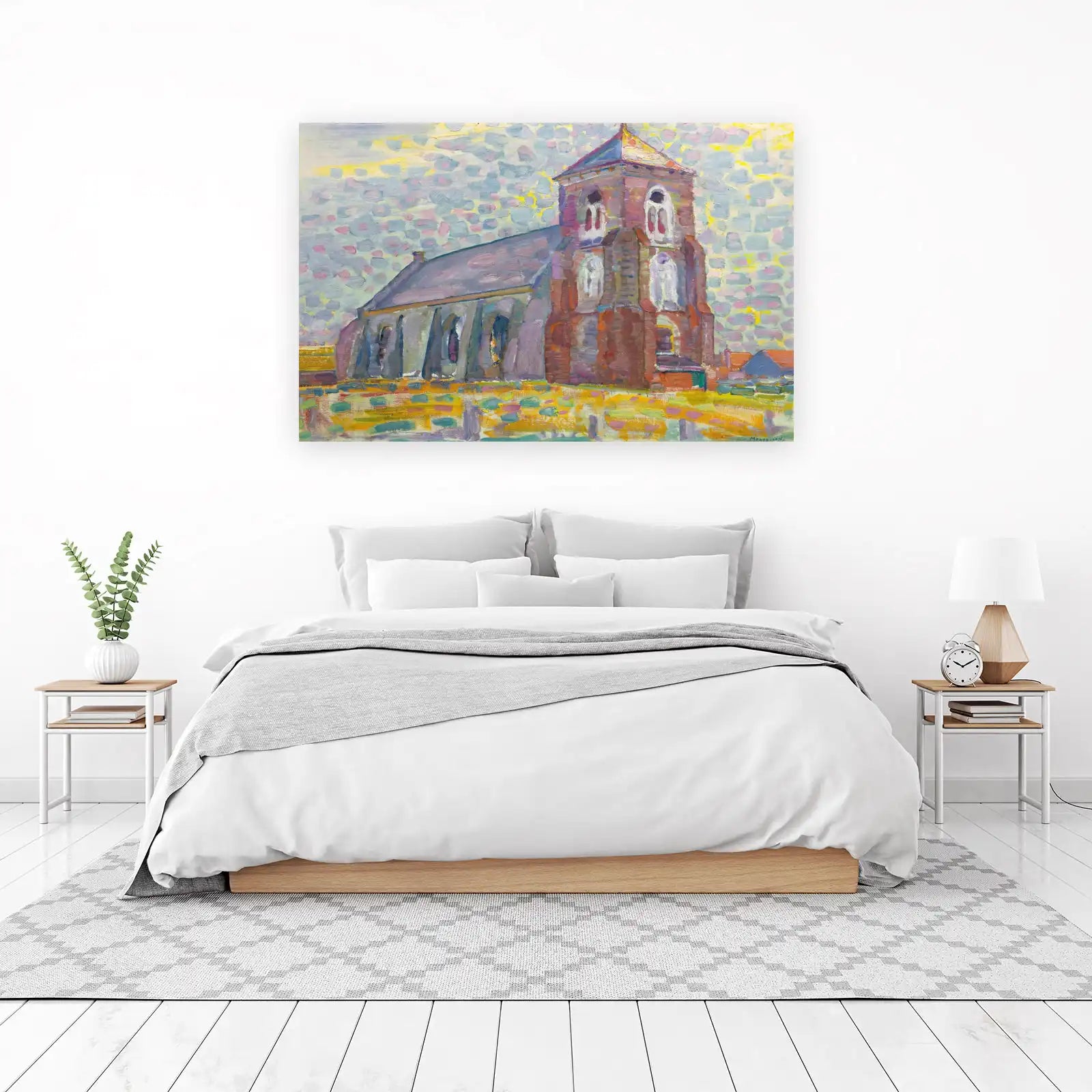 Impressionist Church Landscape Wall Art