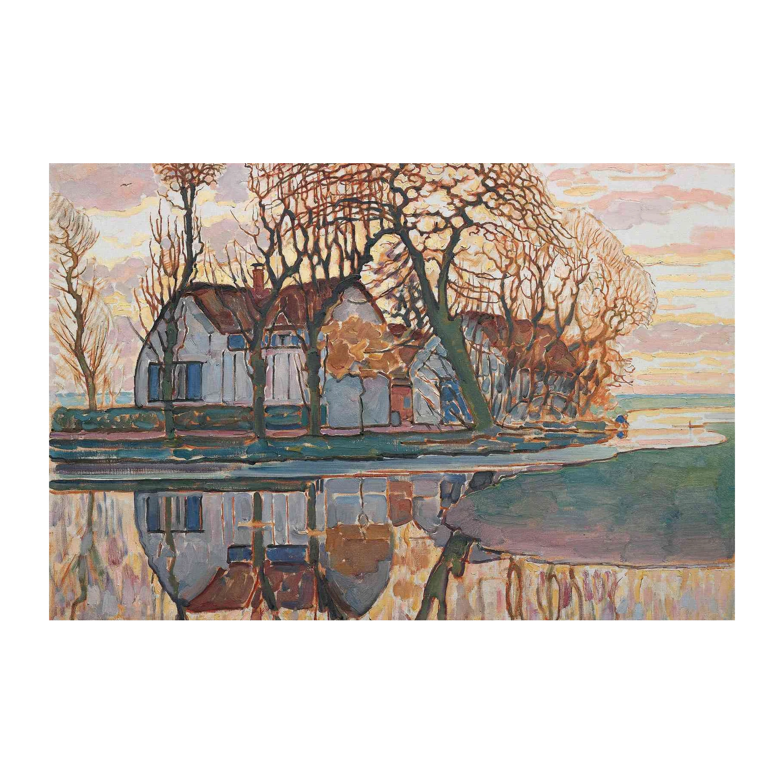 Autumn Landscape Reflection Wall Art