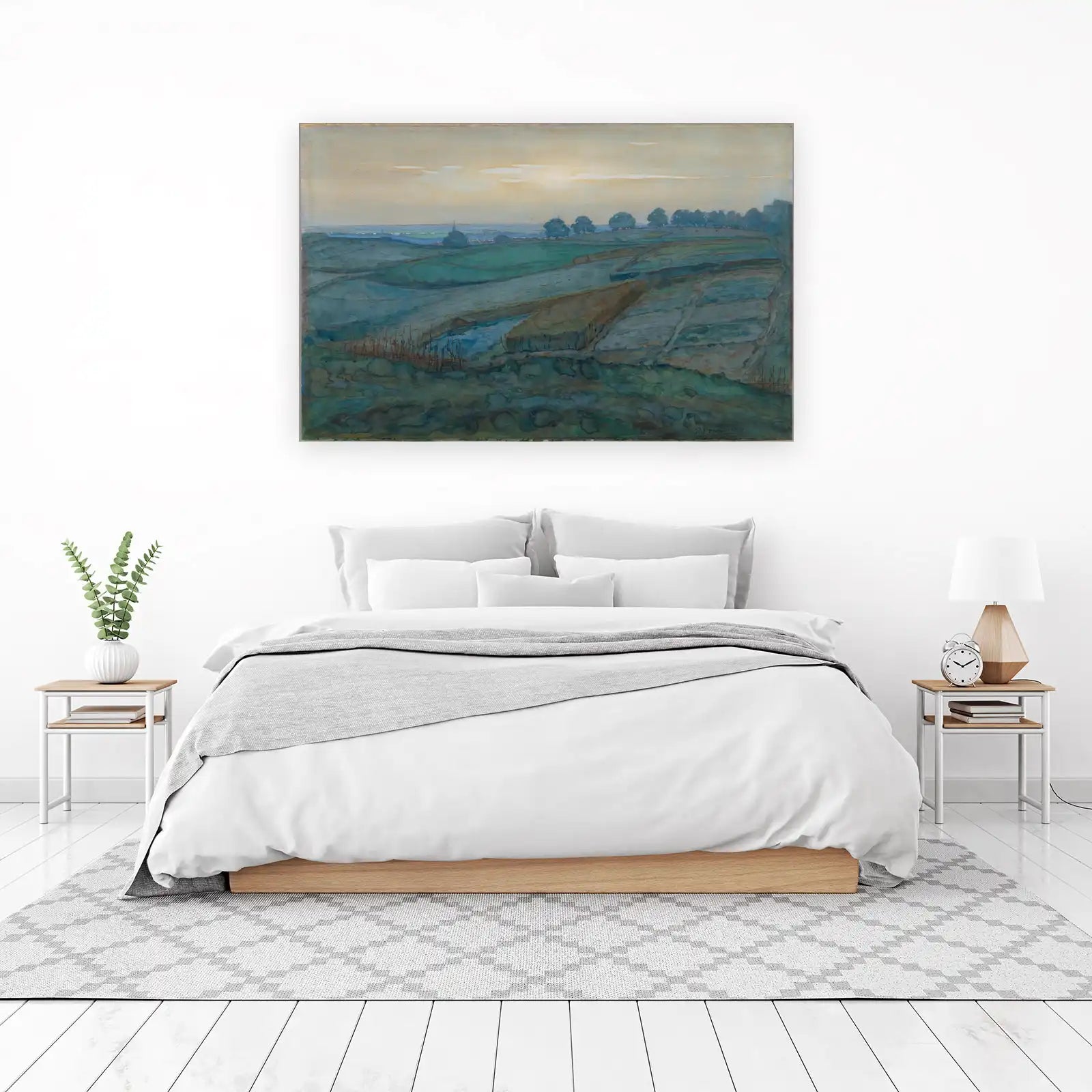 Serene Landscape Watercolor Wall Art