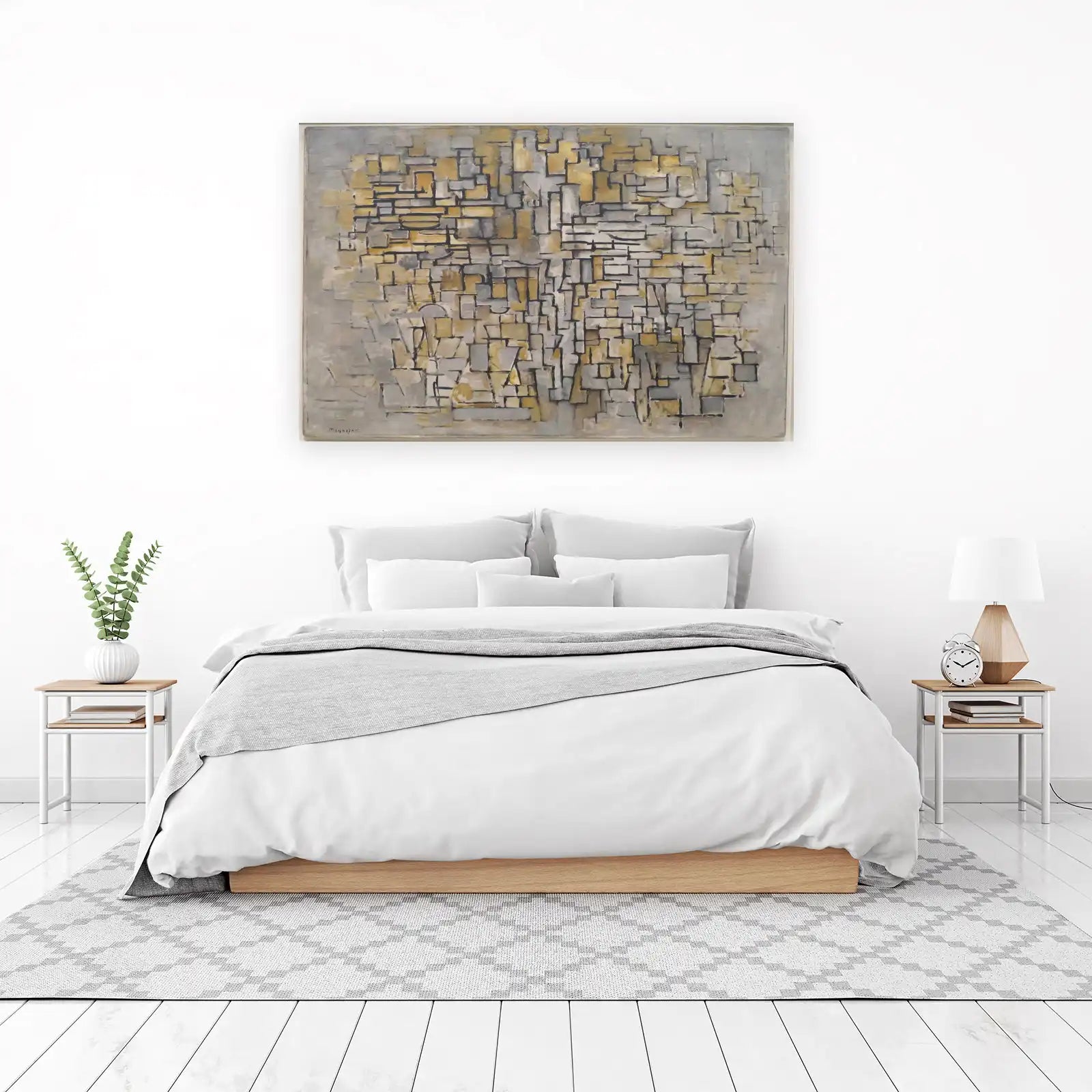 Abstract Geometric Cityscape Wall Art