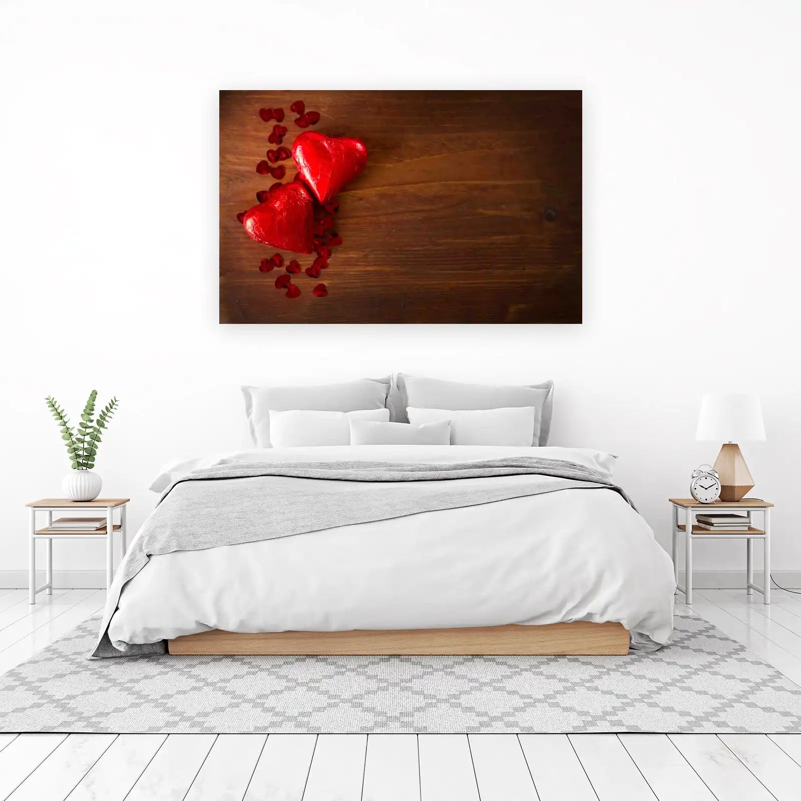 Red Hearts Valentine's Day Wall Art