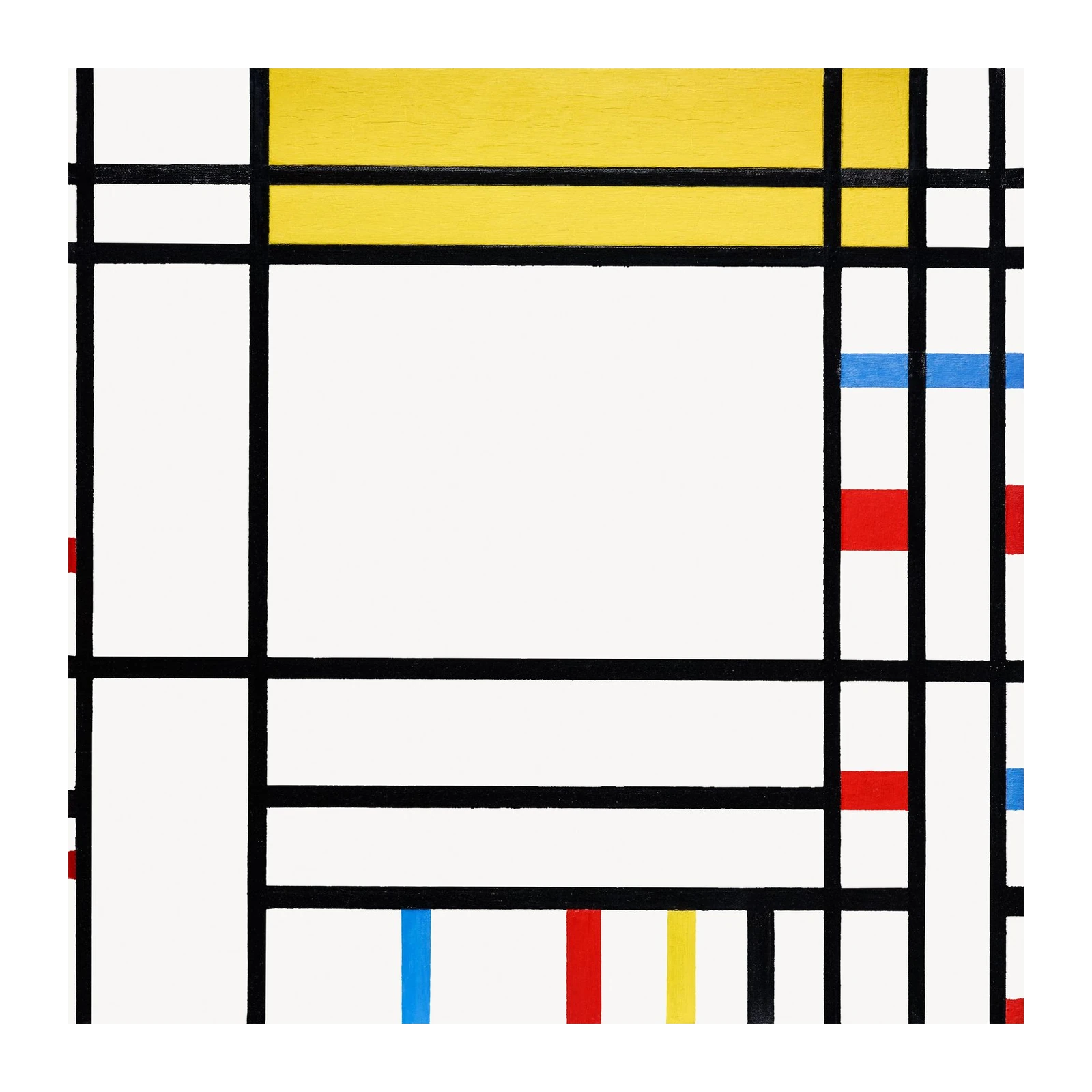 Abstract Geometric Yellow Red Blue Wall Art