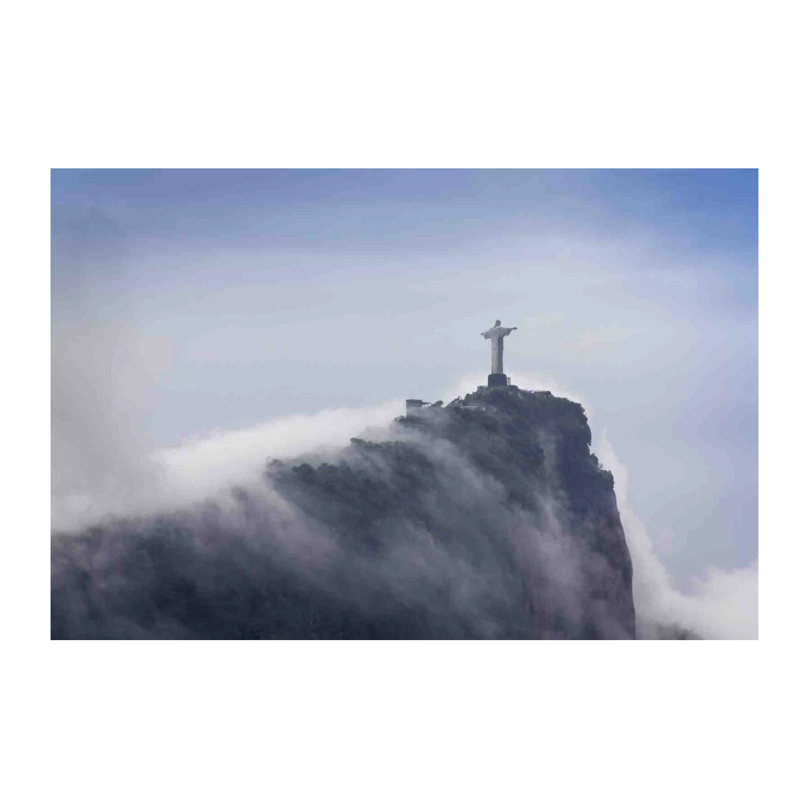 Christ the Redeemer Misty Mountain Wall Art