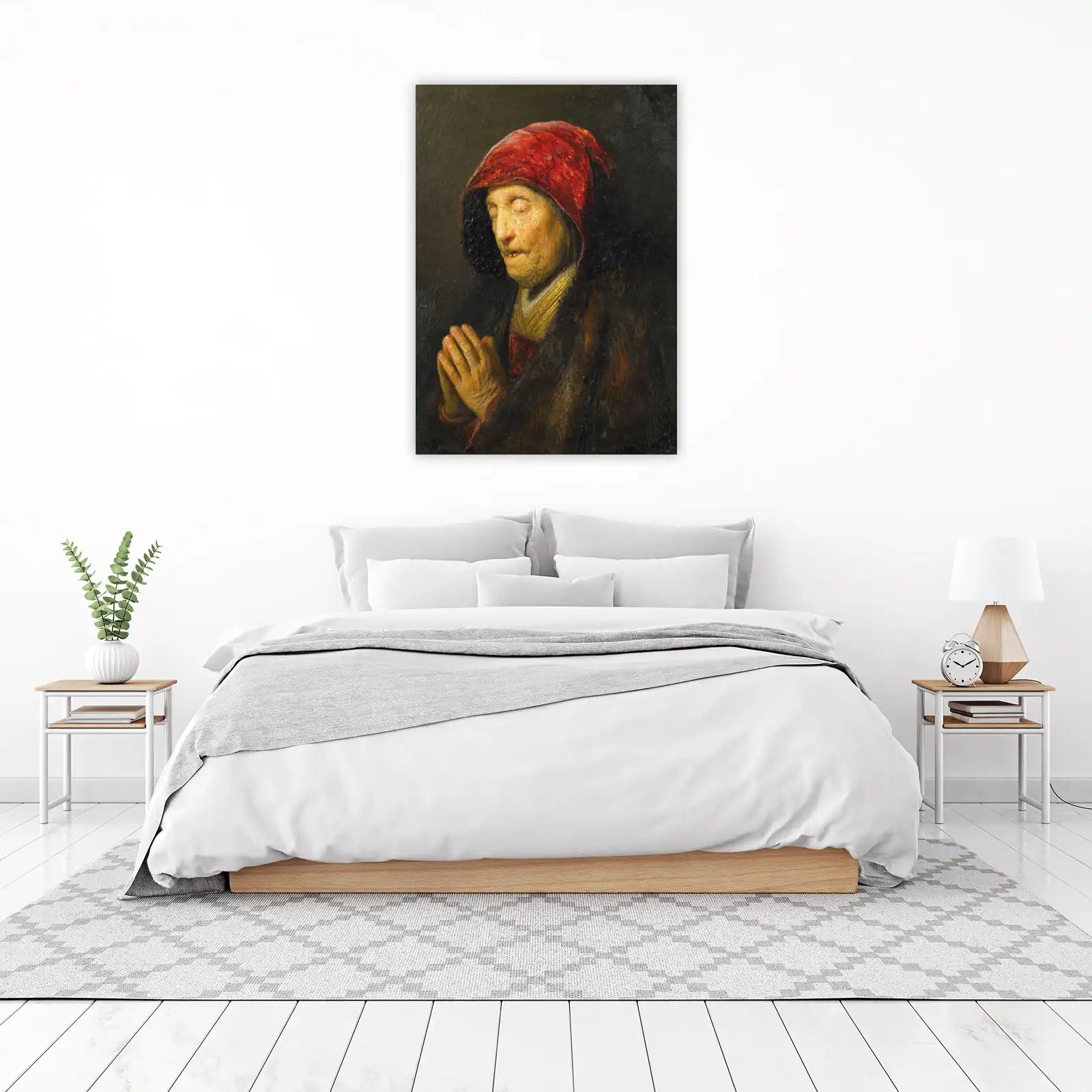 Rembrandt Old Woman Praying Wall Art