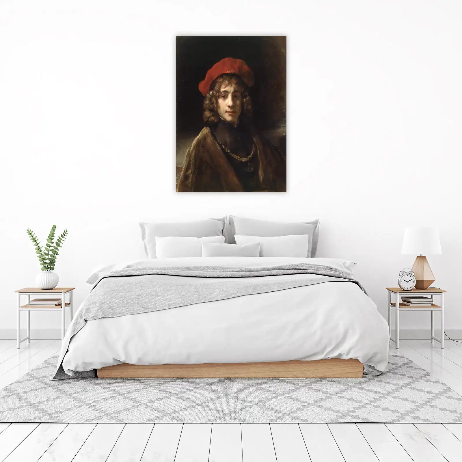 Rembrandt Young Man Red Beret Wall Art